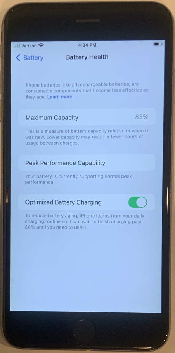 TESTED GSM UNLOCKED SPACE GRAY iPhone 6S PLUS, 16GB A1687 MKU12LL/A iOS 15.8.3
