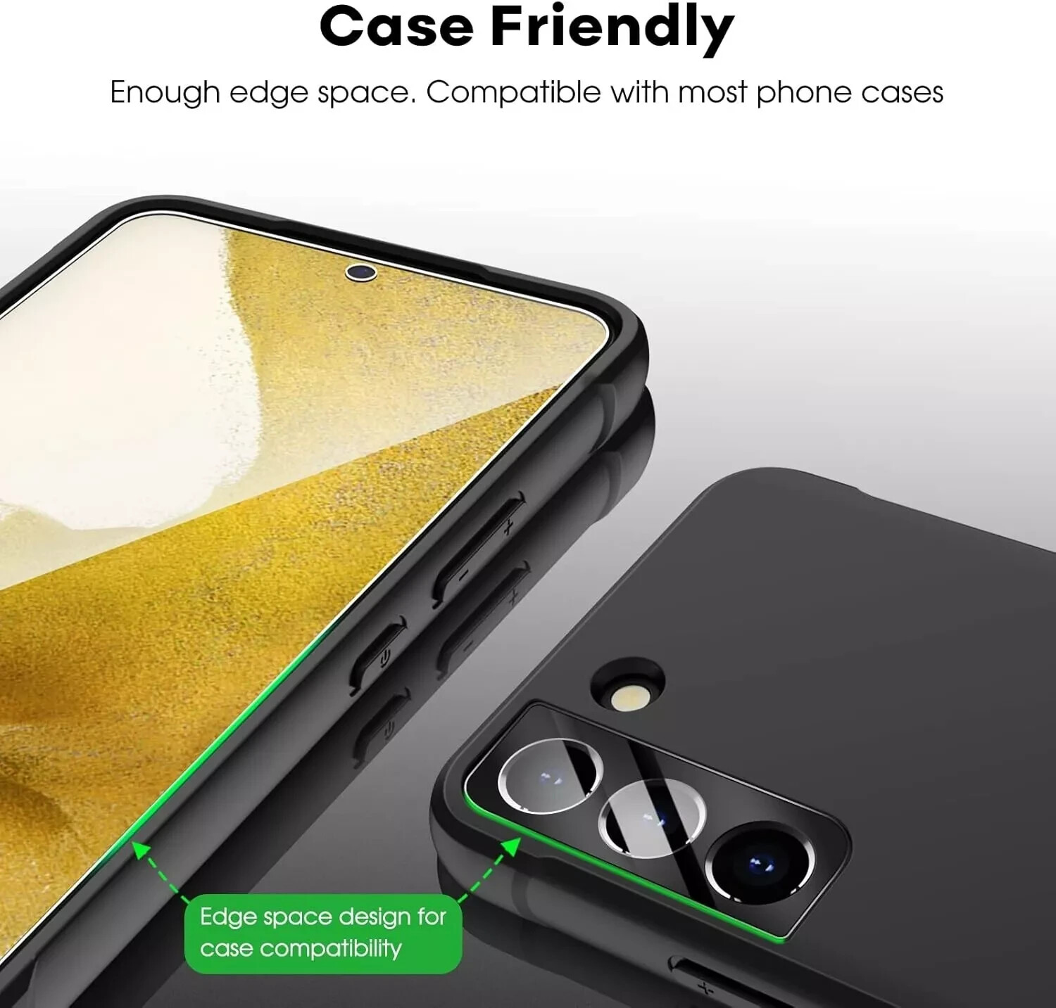 4in1 Tempered Glass Galaxy S22 5G for Screen and Camera Lens Protector 9H