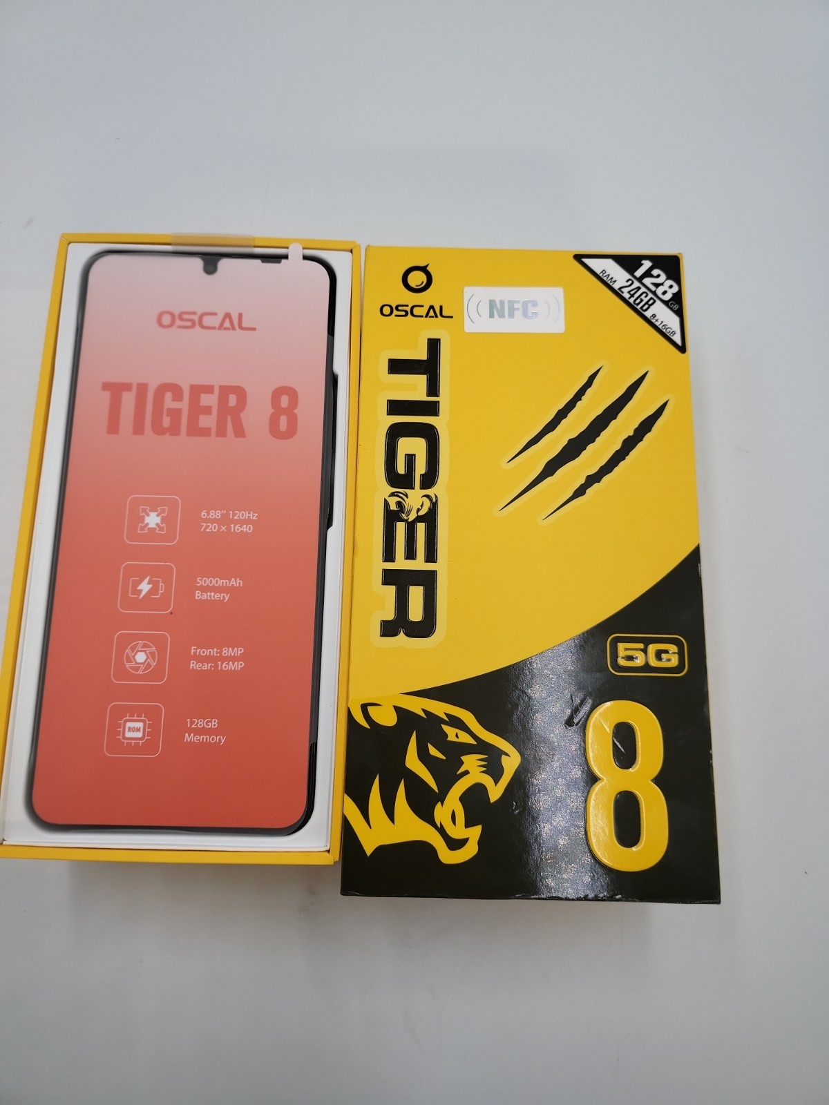 Blackview OSCAL TIGER 8 5G AI Smartphone 24GB+128GB 6.88″ 120Hz Android 15 NFCOp