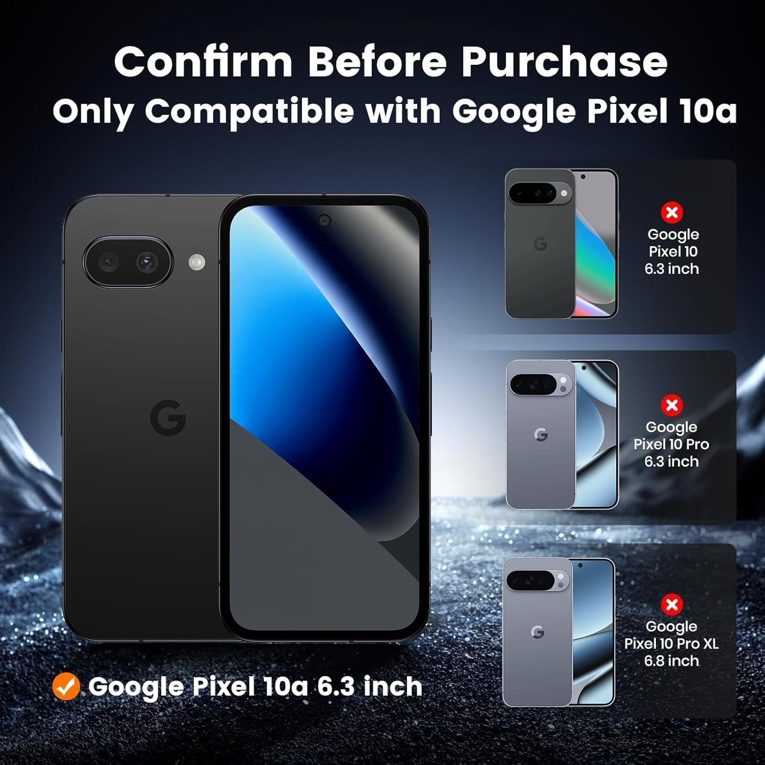2PCS Screen Protector & Camera Lens Protector for Google Pixel 10a HD Clear 9H