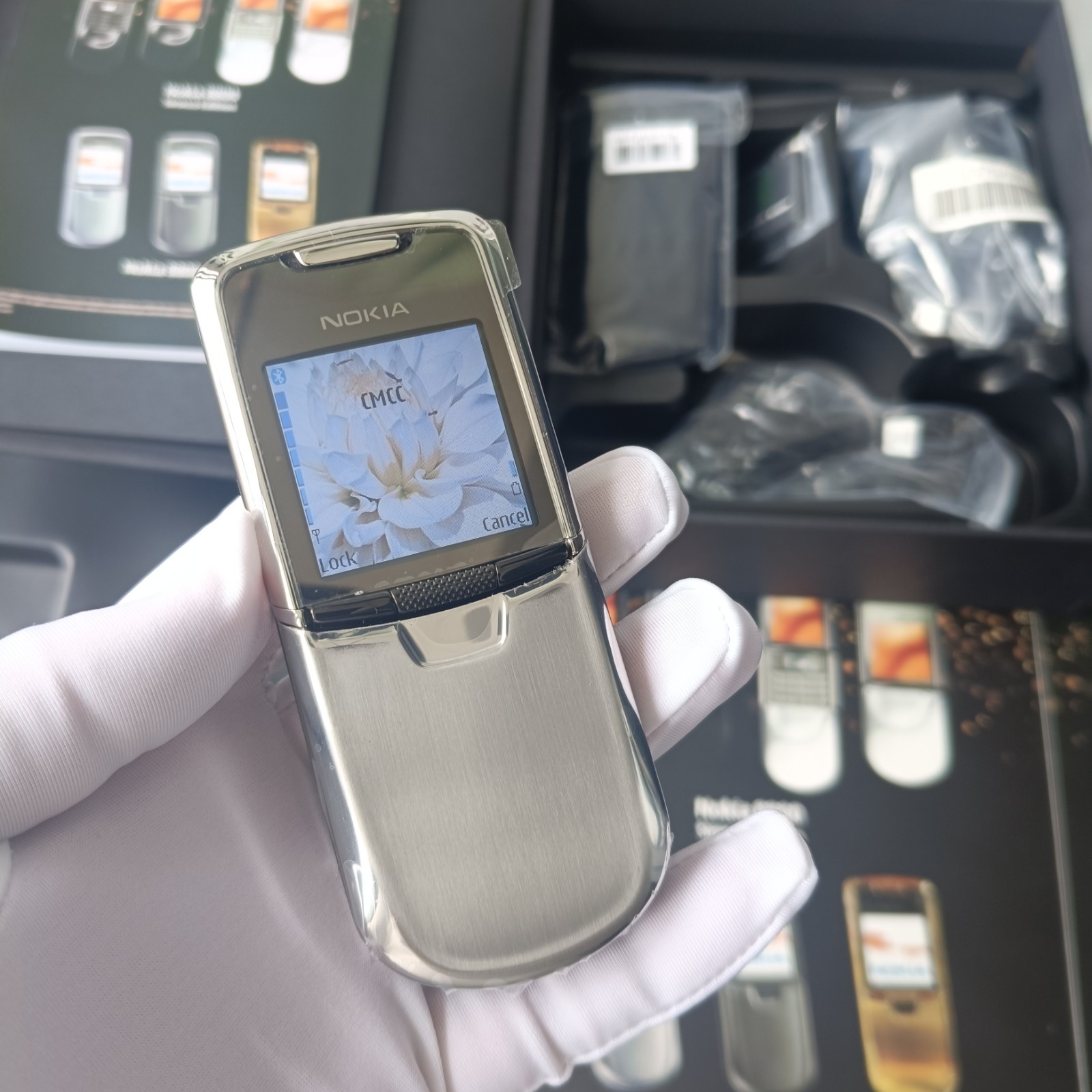 UNLOCKED – GENUINE NOKIA 8800 CLASSIC SILVER 2G GSM MOBILE PHONE Made in Germany