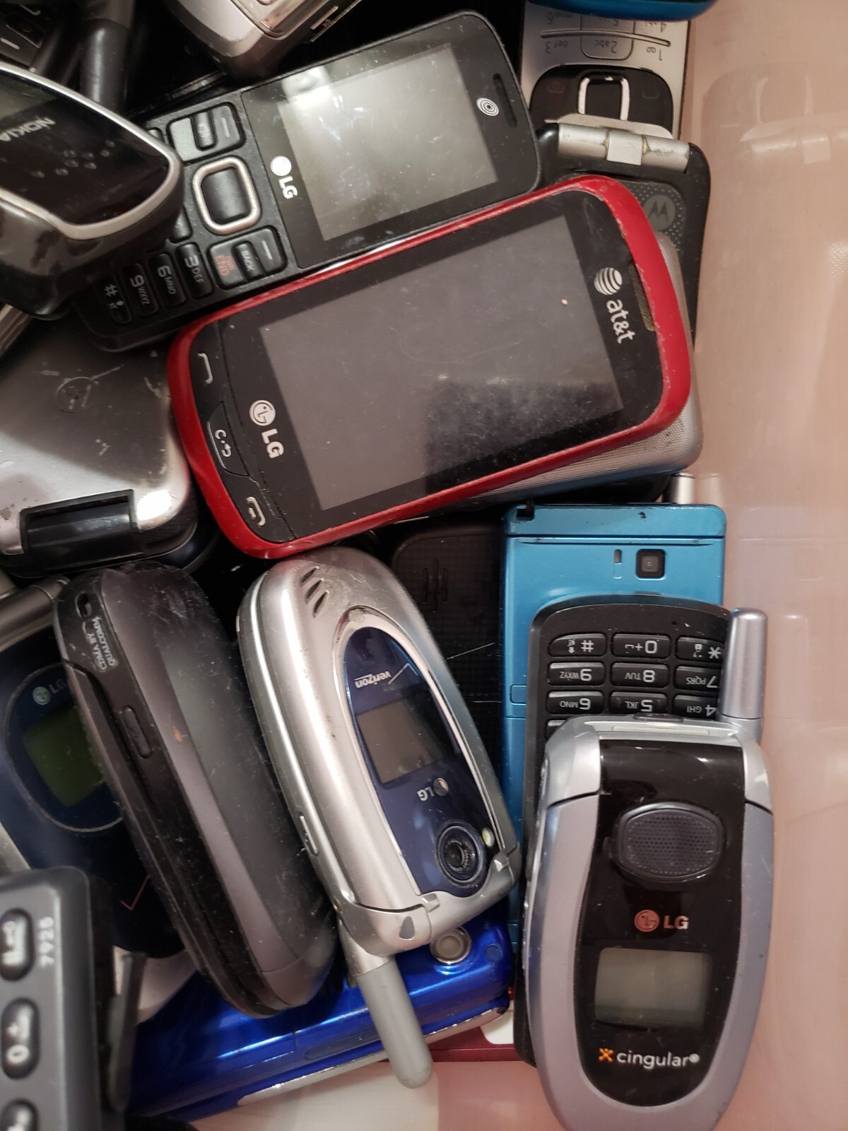Lot of 50 Mixed Brand Vintage Phone Cell Movie Prop Collectible Untested