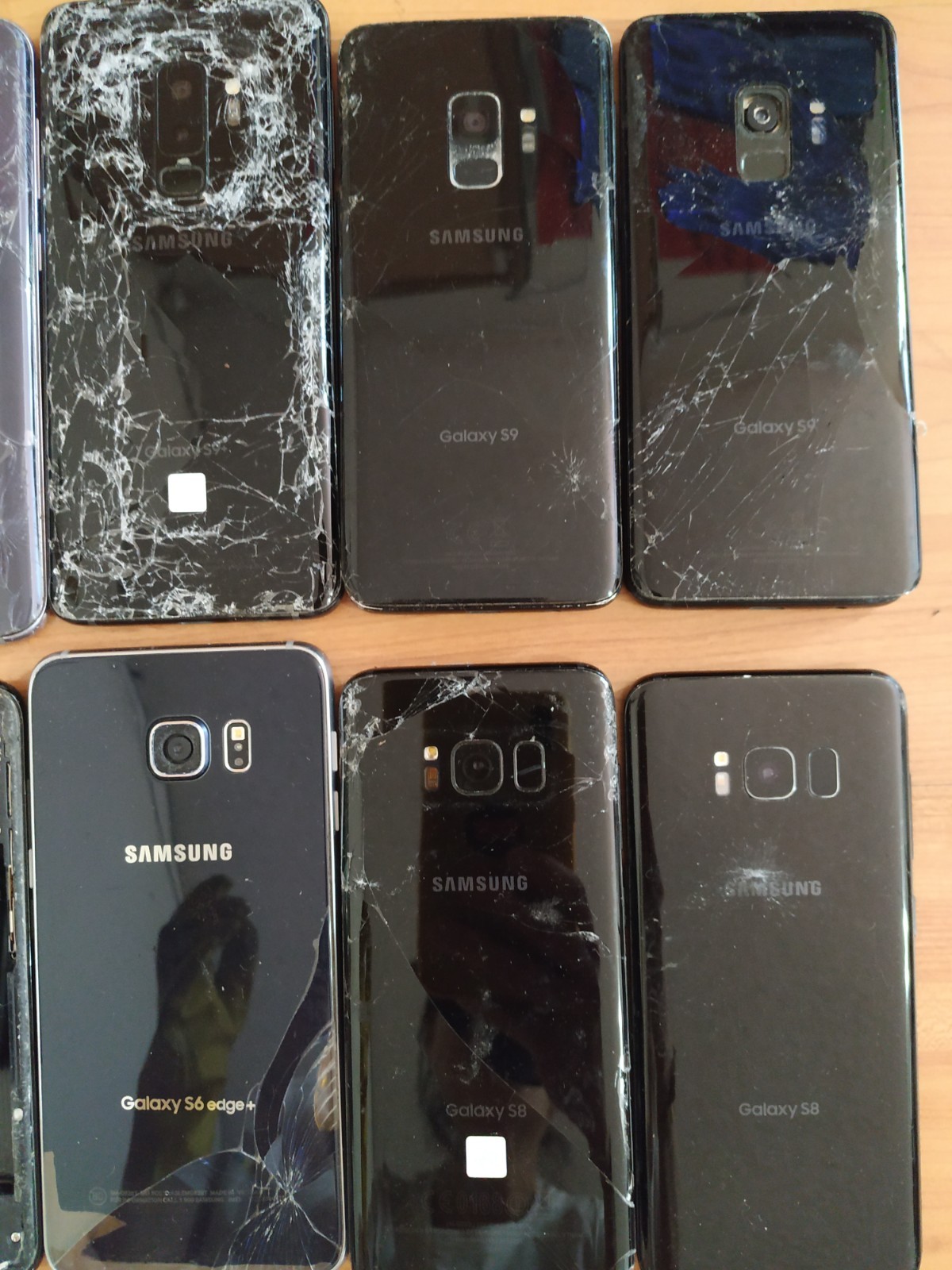Lot of 15 Mixed model Samsung Galaxy S9+/S9/ S8+/ S8 / S7 / S6edge/S6 for parts