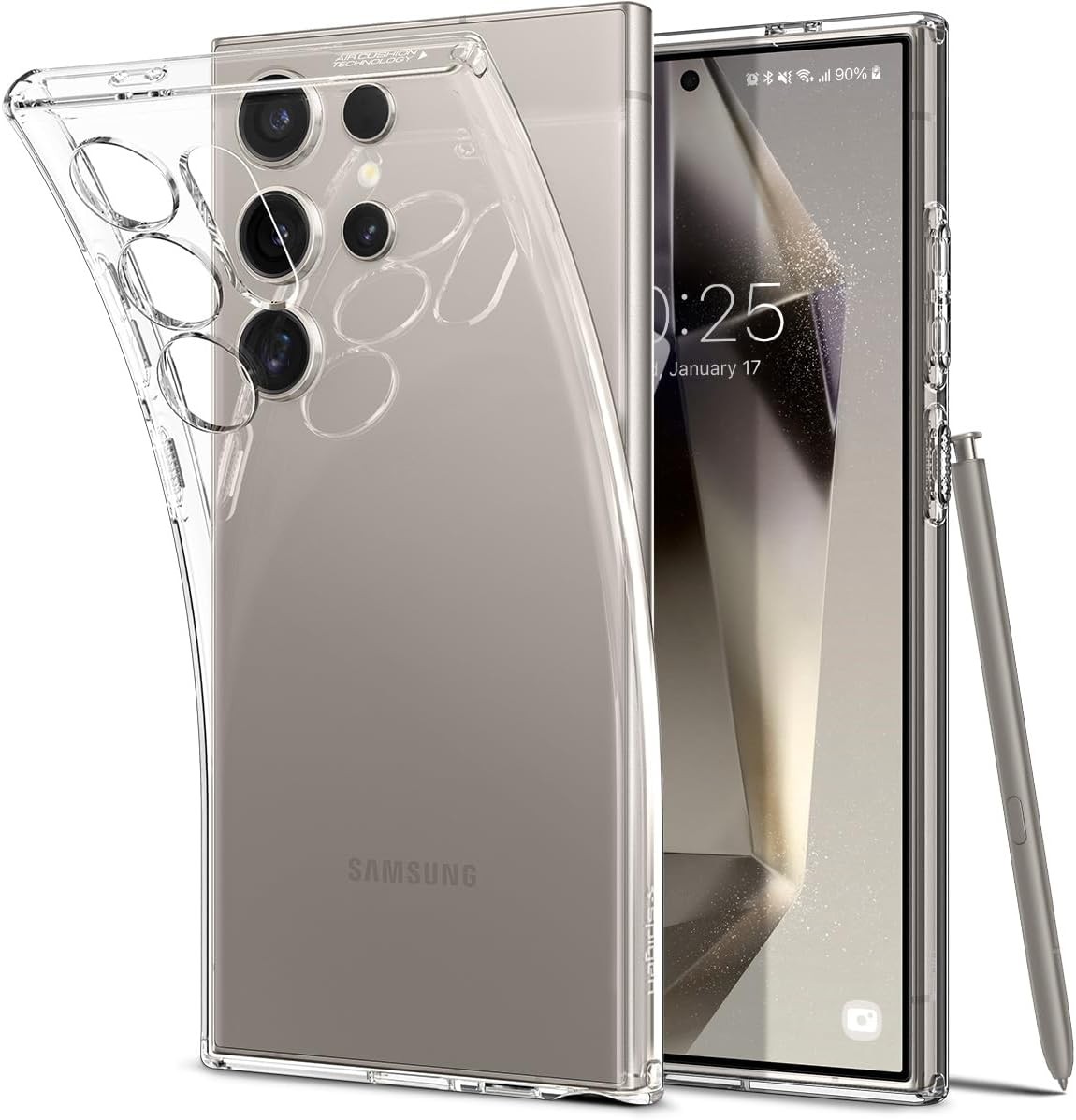Spigen Liquid Crystal Designed for Galaxy S24 Ultra Case (2024) – Crystal Clear