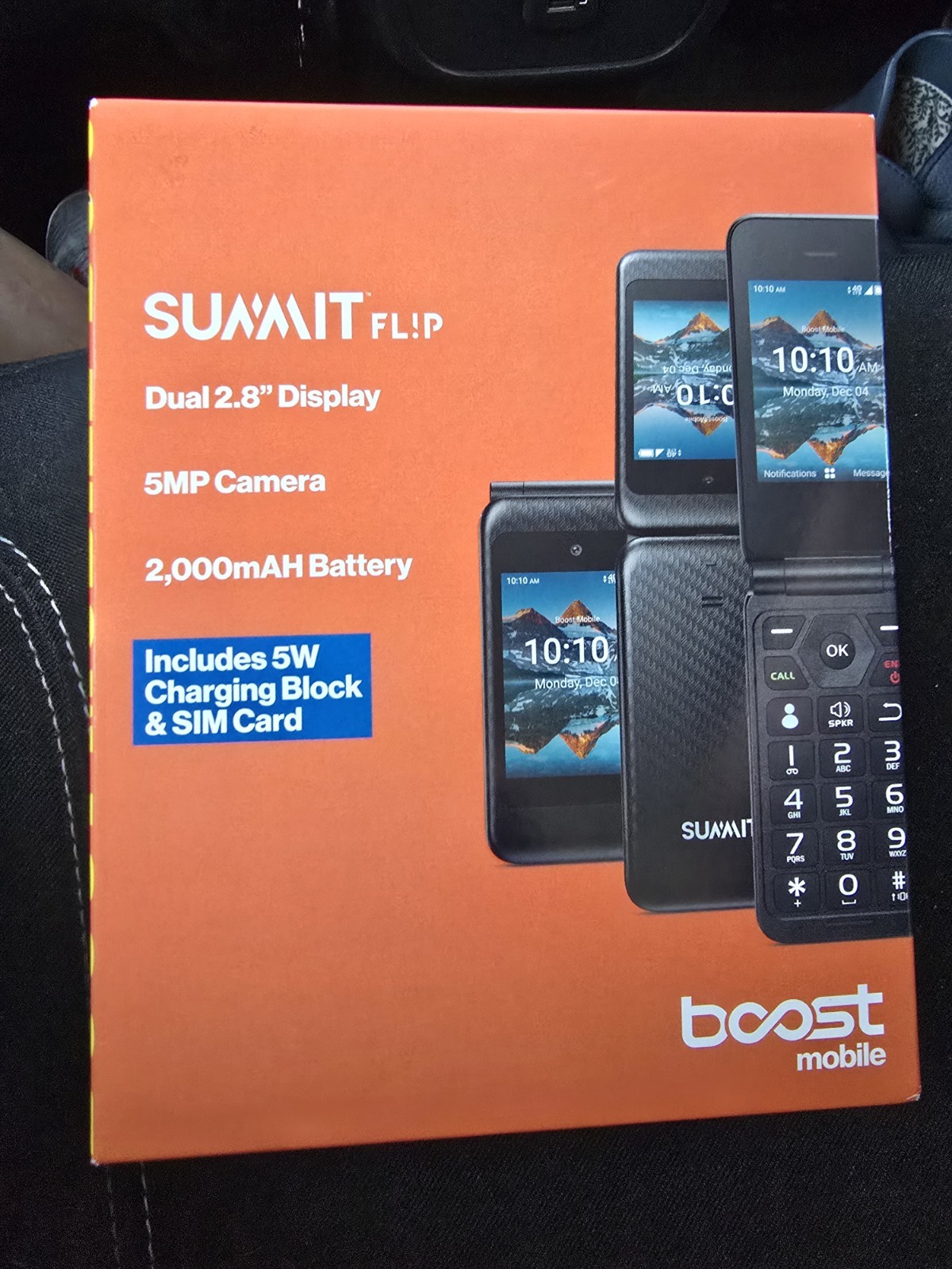 Locked To Boost Mobile Prepaid Summit Flip Phone 8GB 5MP 2.8” BRAND NEW SEALED!
