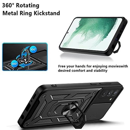 Samsung Galaxy S22+ Plus 5G Case with 2 Pack Tempered Glass Screen Protectors an