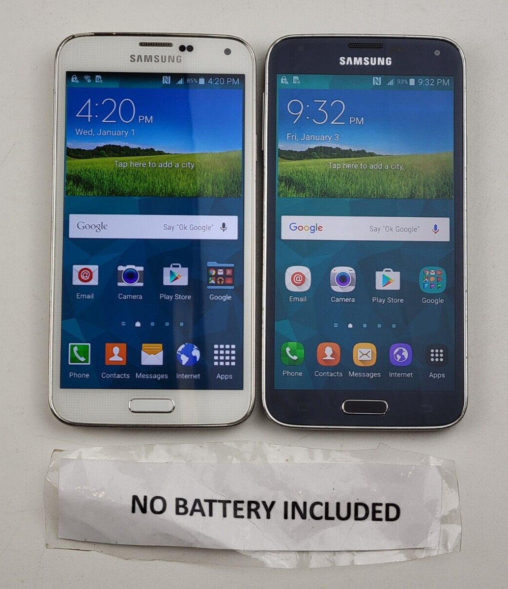 (2x) Samsung Galaxy S5 (SM-G900A) 16GB (AT&T) Smartphones – Clean IMEIs – J7927