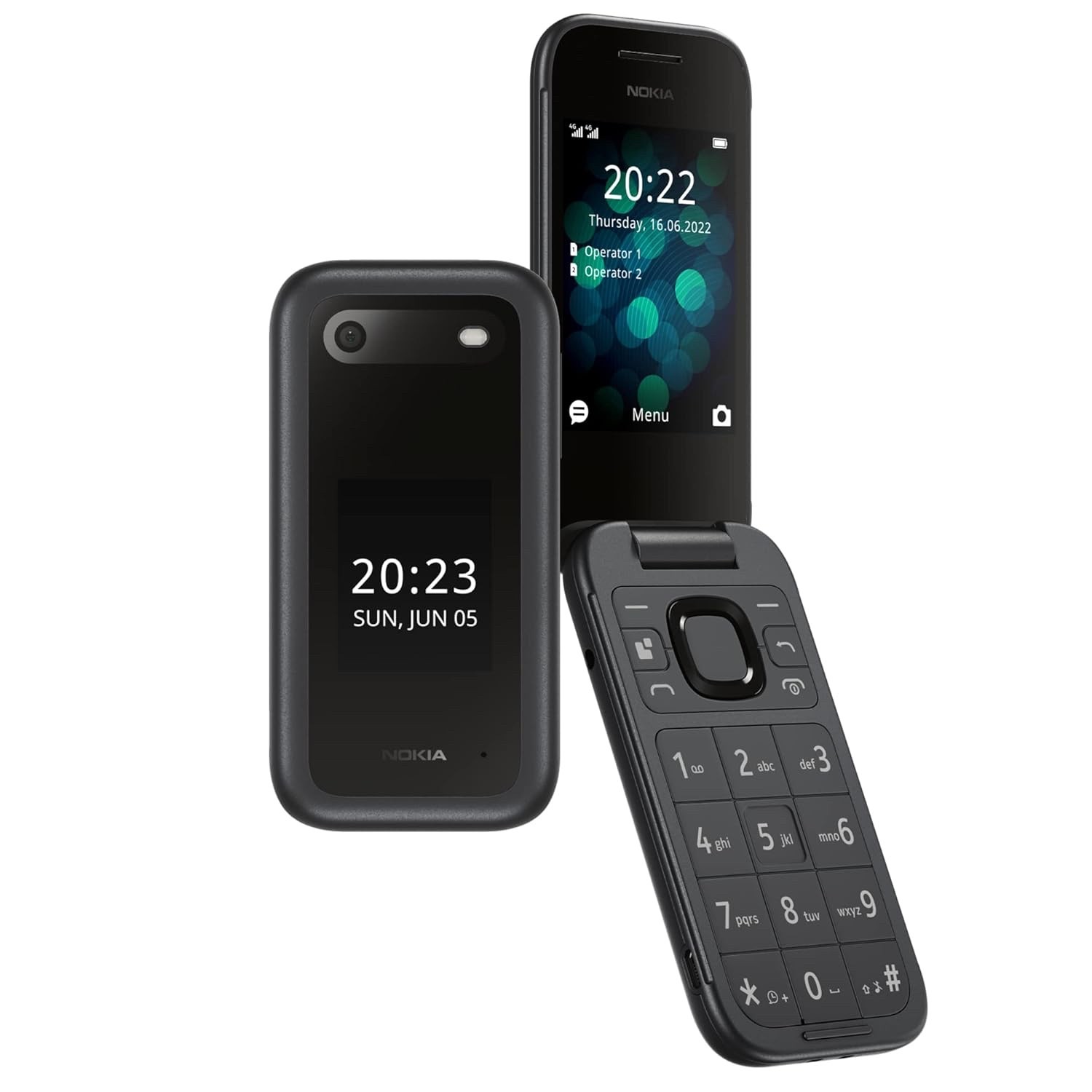 Nokia 2660 Flip 4G Volte keypad Phone with Dual SIM, Dual Screen Wireless FM Rad