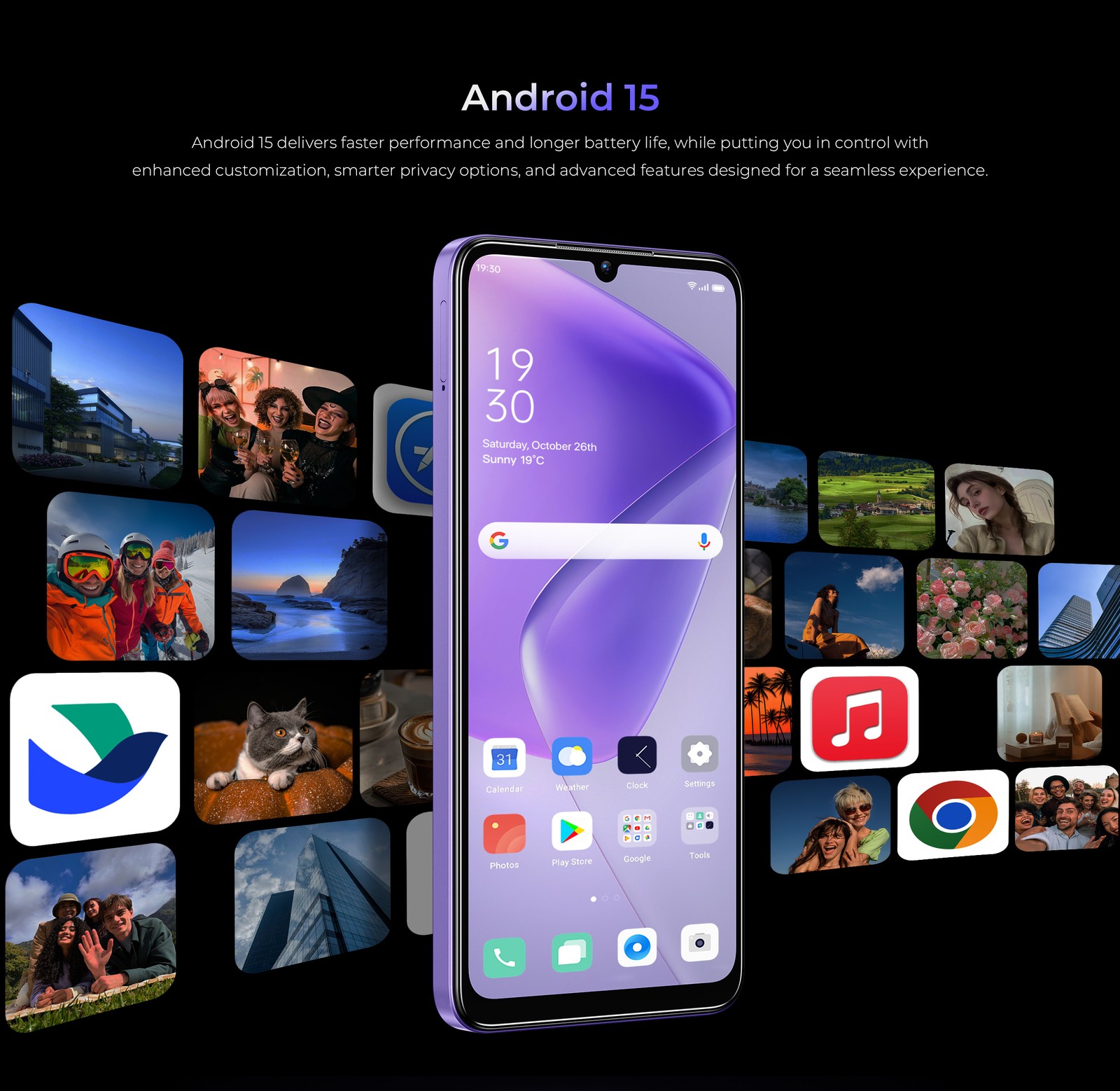 OUKITEL C6 Smartphone 12GB+512GB 5150mAh Dual SIM 6.8″ Android 15 GPS