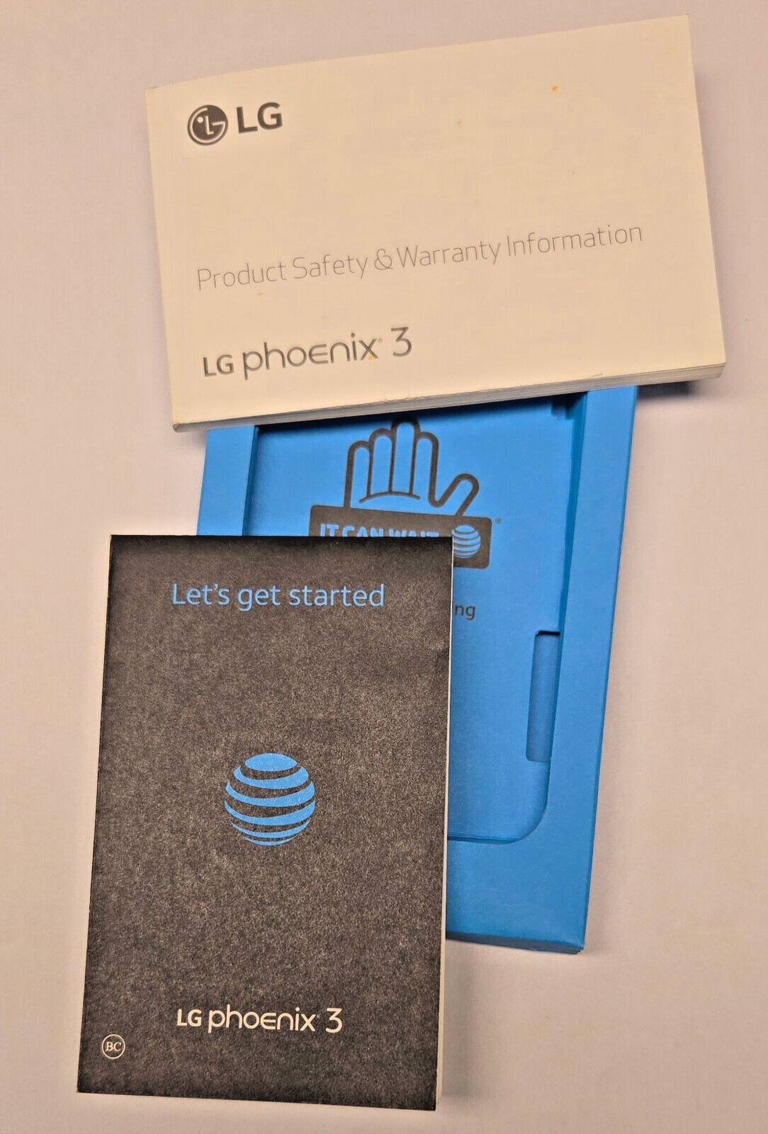 LG Phoenix 3 Smartphone AT&T Android, with box and manual. Working.