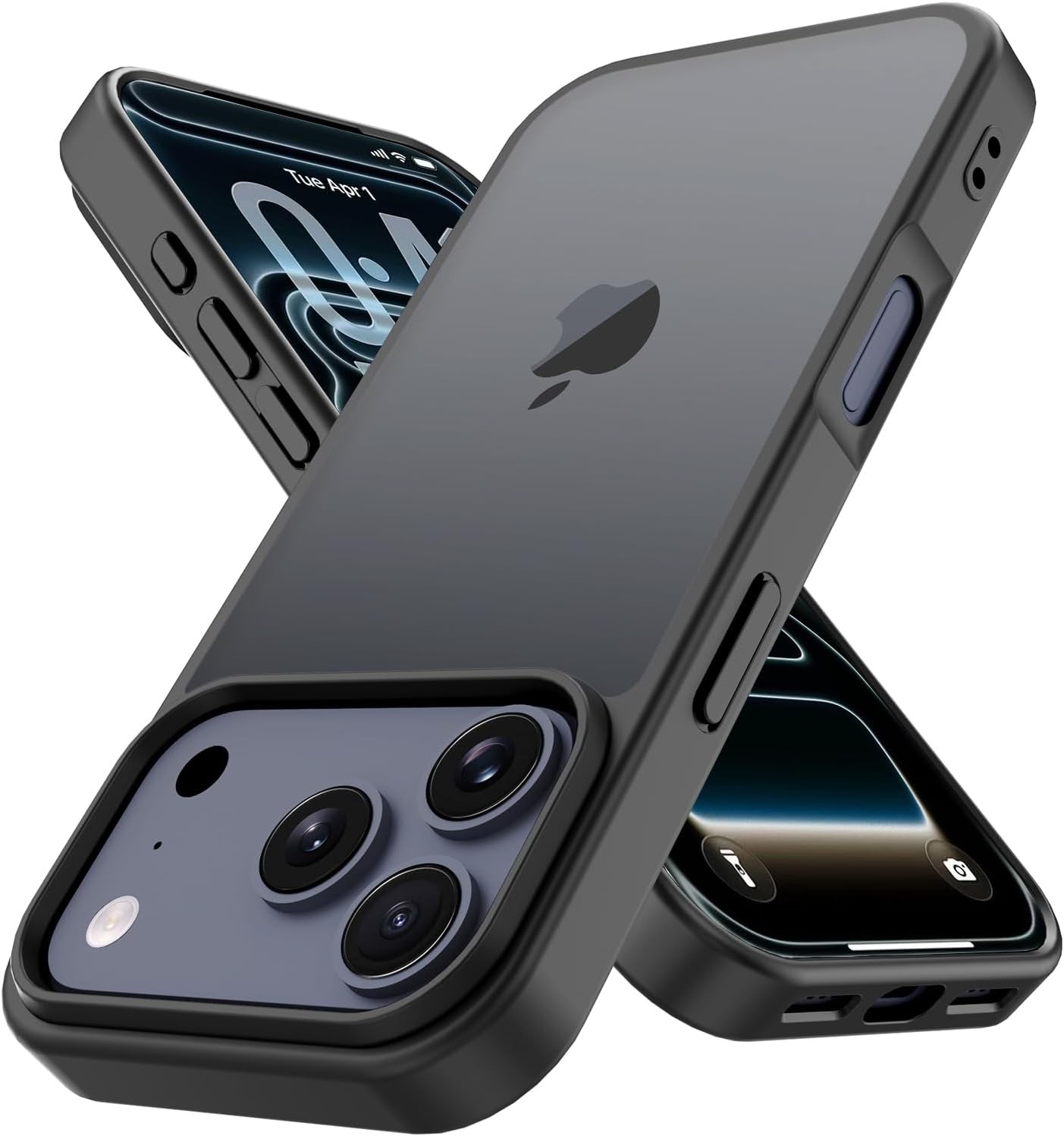 Shockproof Hard Back Matte Case for iPhone 17 Pro Max, Slim Anti-Fingerprint Cov
