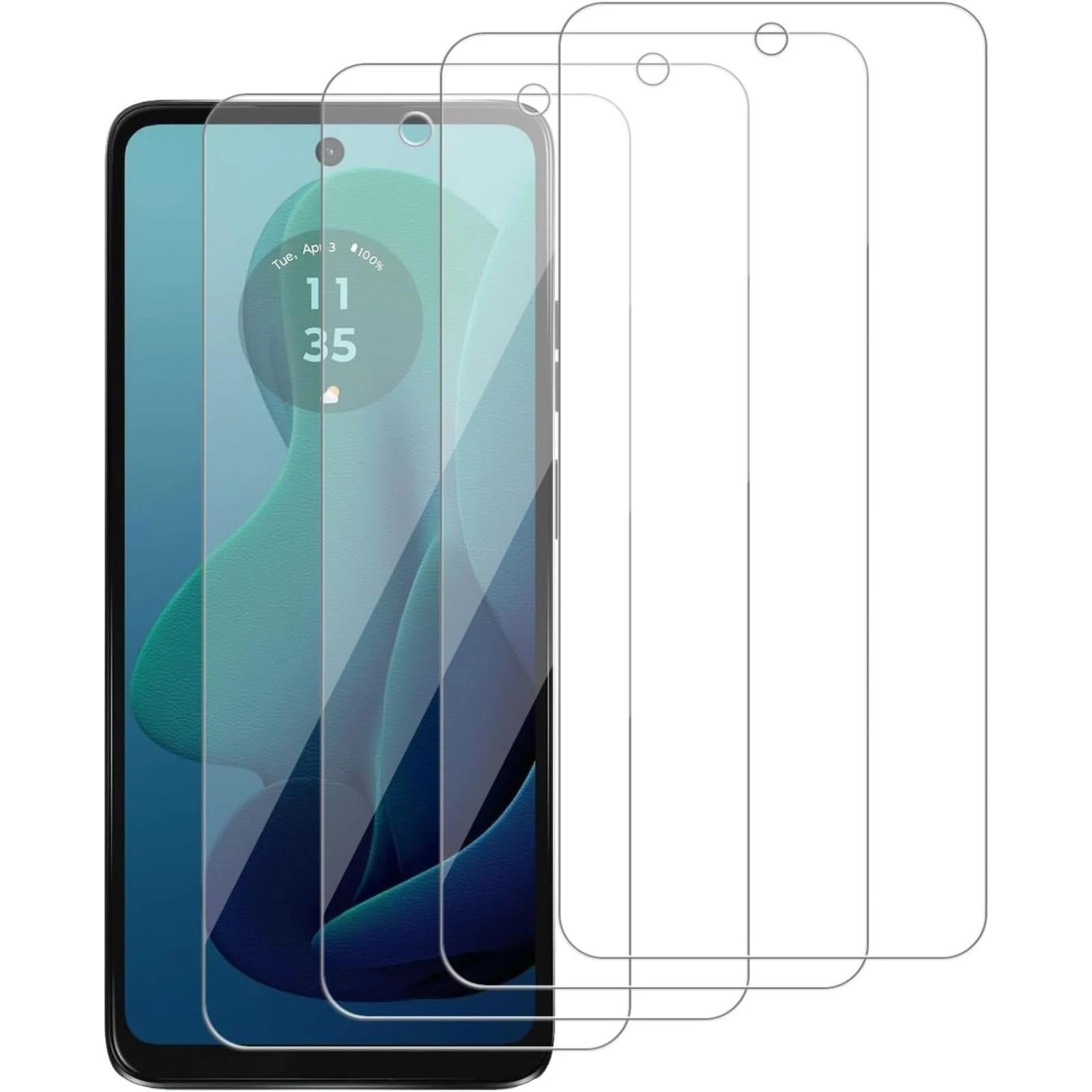 4 Pack Glass Screen Protector with Anti-Fingerprint For Motorola Moto G 5G 2024
