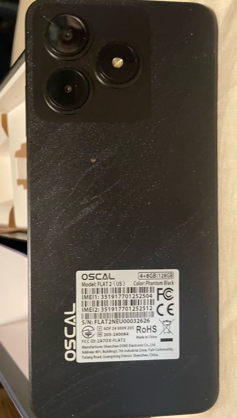 OSCAL FLAT 2 – Elevate Your Mobile Experience! Black 128gb Used In Box