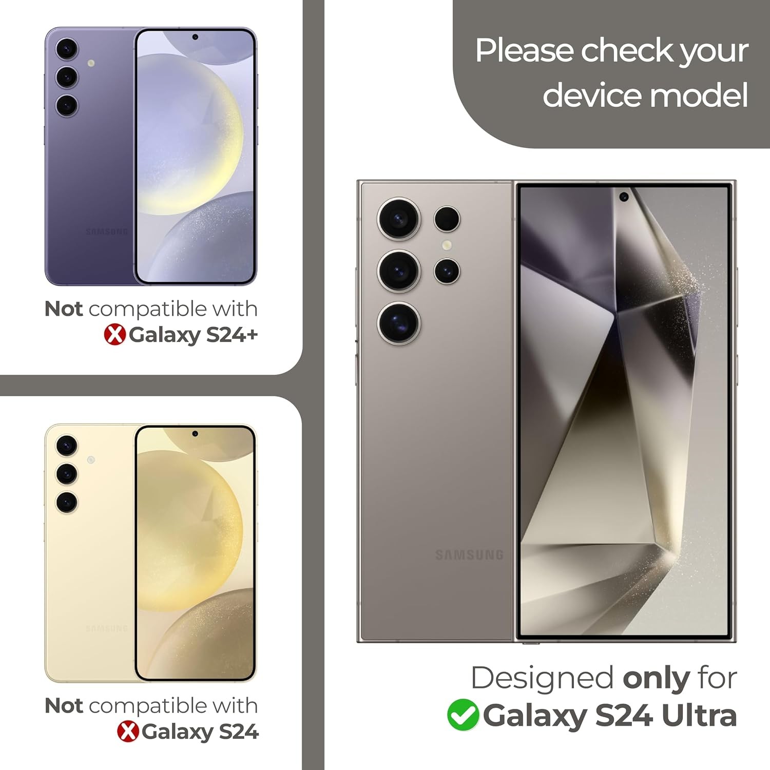 2PCS Screen Protector for Samsung Galaxy S24 Ultra 6.8 Inch Case Friendly Matte
