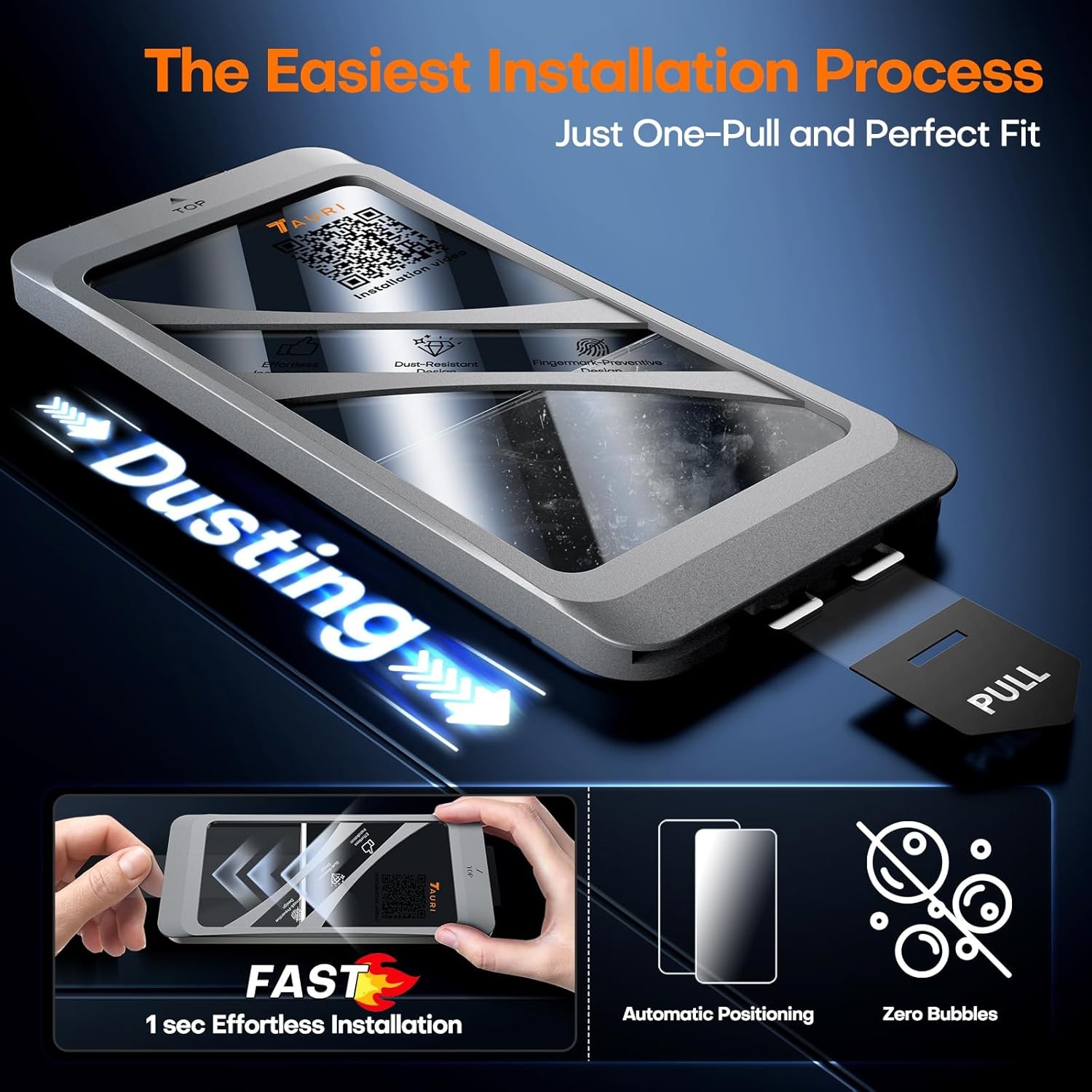 iPhone 16 Screen Protector Pack 4 in 1 with Dust-Free Tool, HD Clarity, 9H Hardn