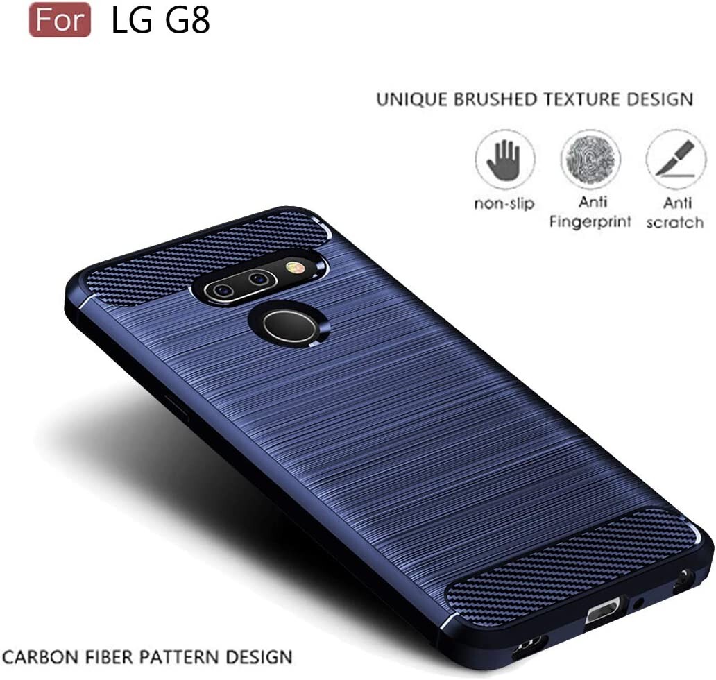 For LG G8 ThinQ Case Flexible Soft TPU Slim Light Rugged Cover Bumper Hard Blue