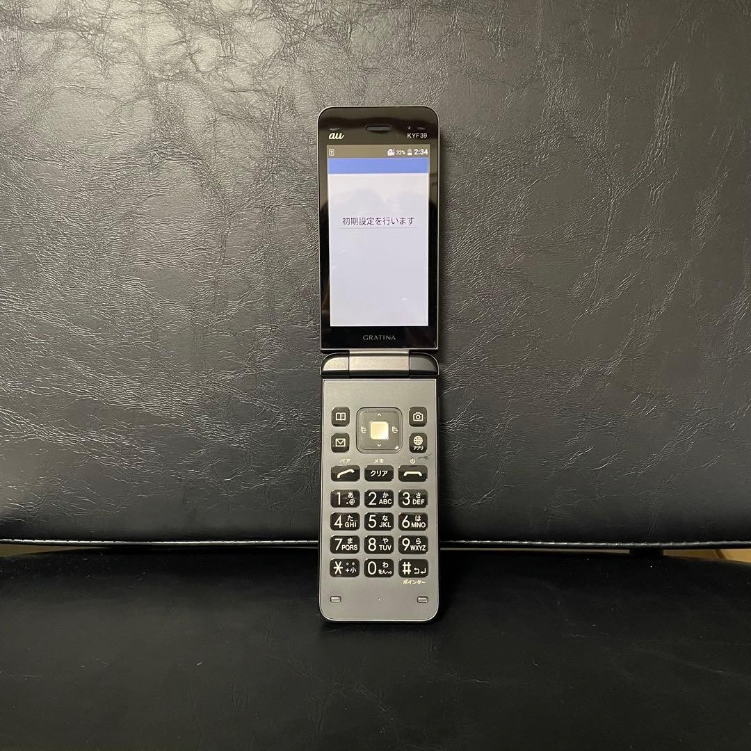 KYOCERA GRATINA KYF39 Blue Android Flip Phone keitai Unlocked Japan kyf37 kyf31