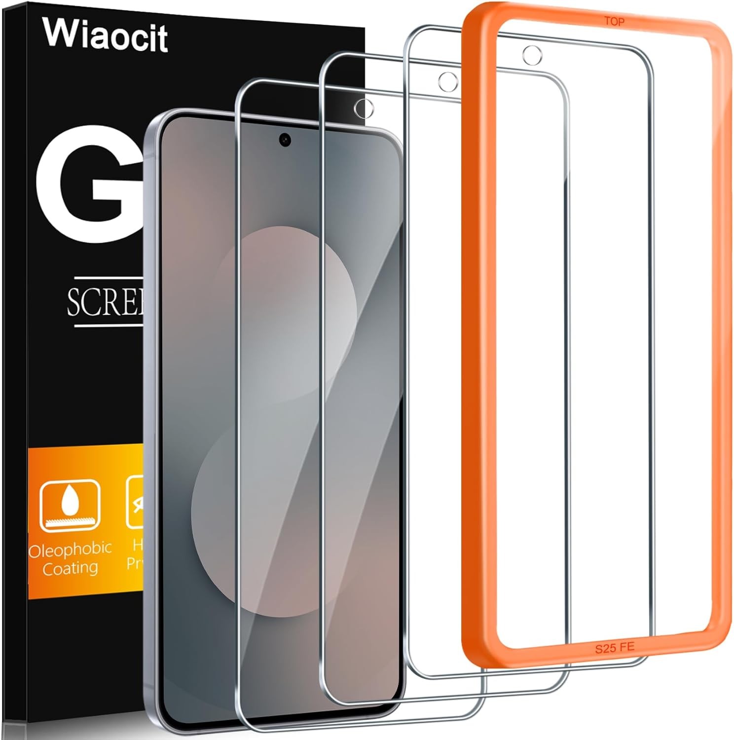 3PCS Tempered Glass Screen Protector for Samsung Galaxy S25 FE Bubble Free Case