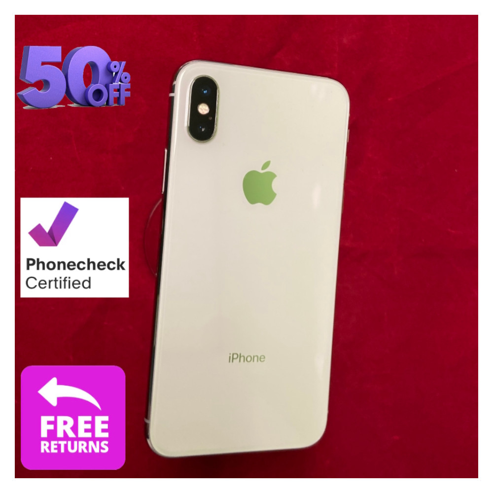 Apple iPhone X 256GB Unlocked – Space Gray/Silver, AT&T/T-Mobile, Good Conditio