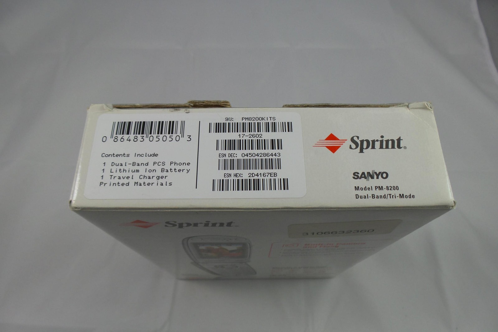 Sanyo PM-8200 Sprint Dual-Band Tri-Mode PCS CellPhone Camera Silver (PM8200KITS)