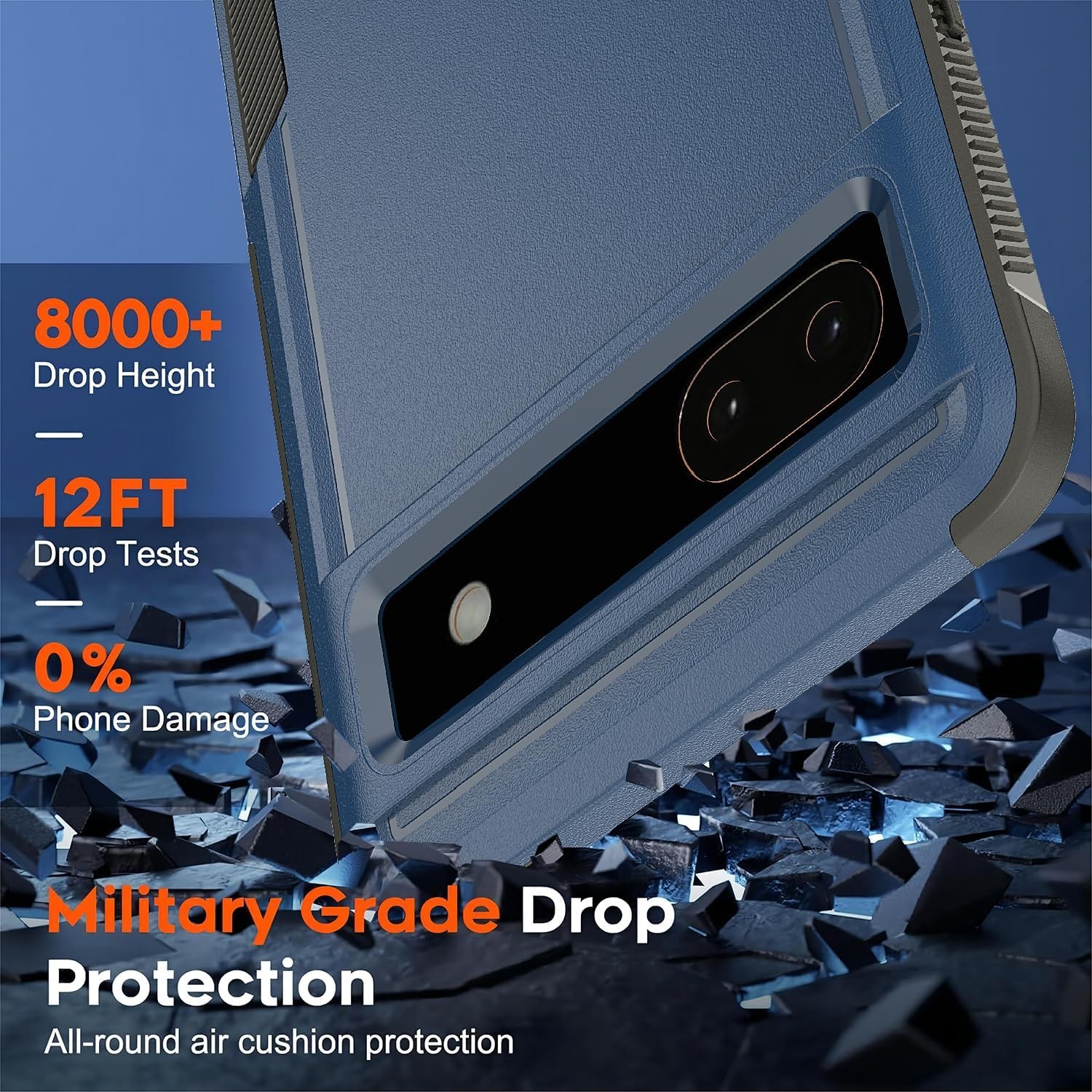 for Pixel 6A Case, Heavy Duty Full-Body Shockproof Case for Google Pixel 6A 5G 6