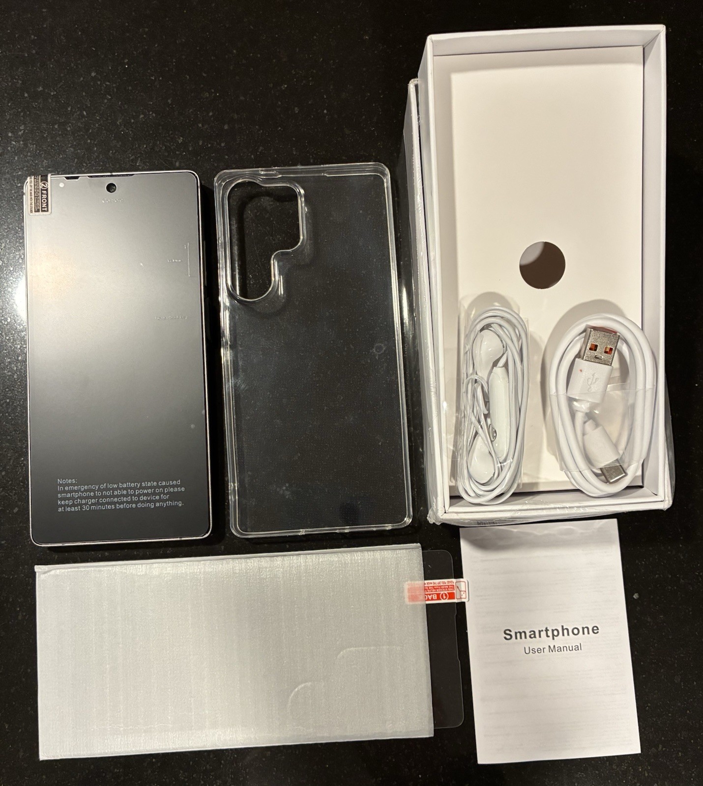 New Unbranded 1TB ROM Dual Sim 6.9″ 5G Smartphone Factory Unlocked Android, Gray