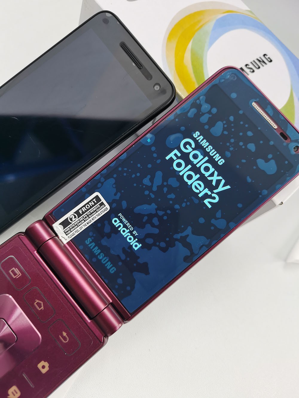 Original Samsung Galaxy Folder 2 G1650 Dual SIM Unlocked 2GB+16GB Red Phone A+