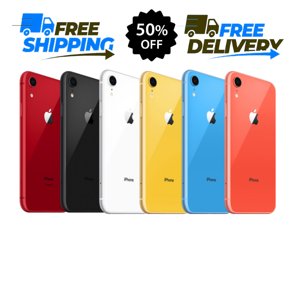 Apple iPhone XR 64GB Gsm Unlocked Verizon At&t Sprint – Yellow/Coral