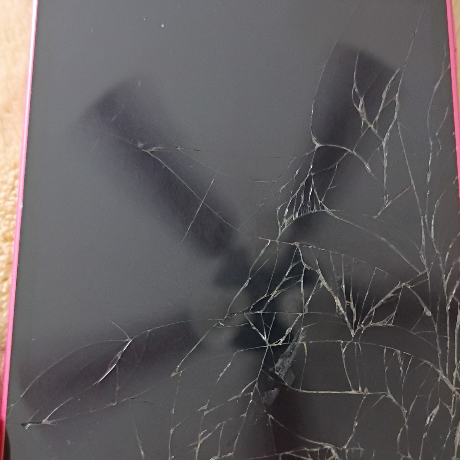 Google Pixel 9 128GB Pink Unlocked Android 6.3in Cracked Screen Parts