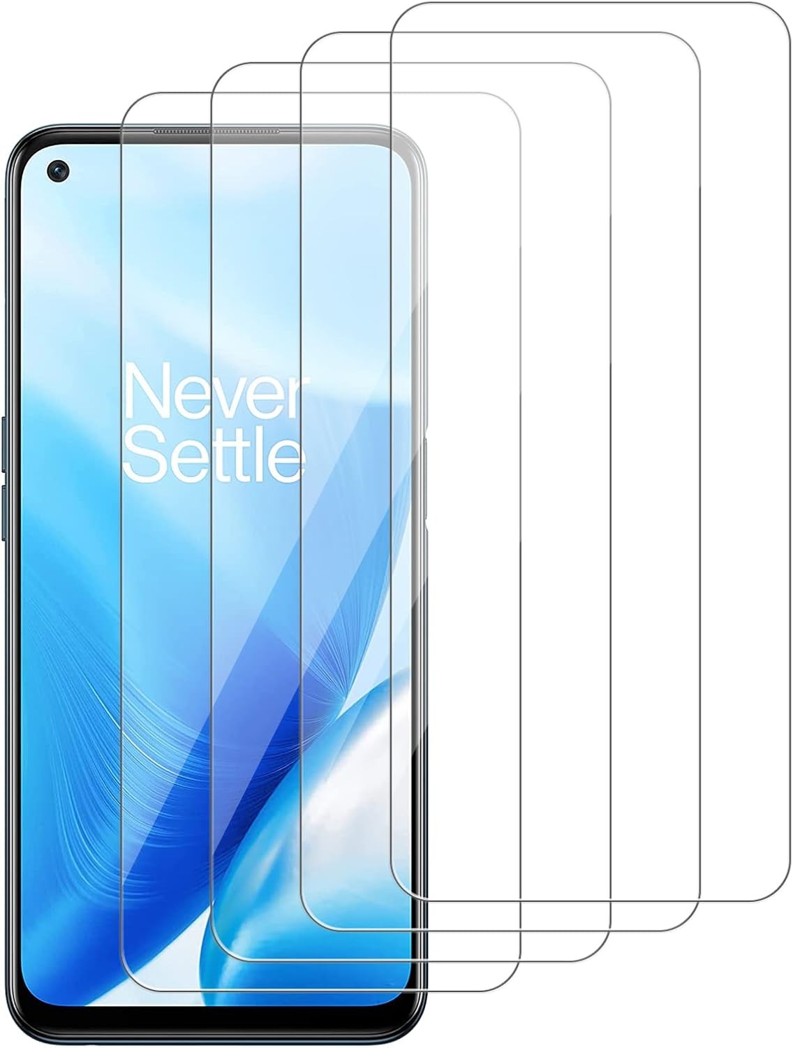 4PCS Glass Screen Protector for OnePlus Nord N200 5G 9H Hardness Case Friendly