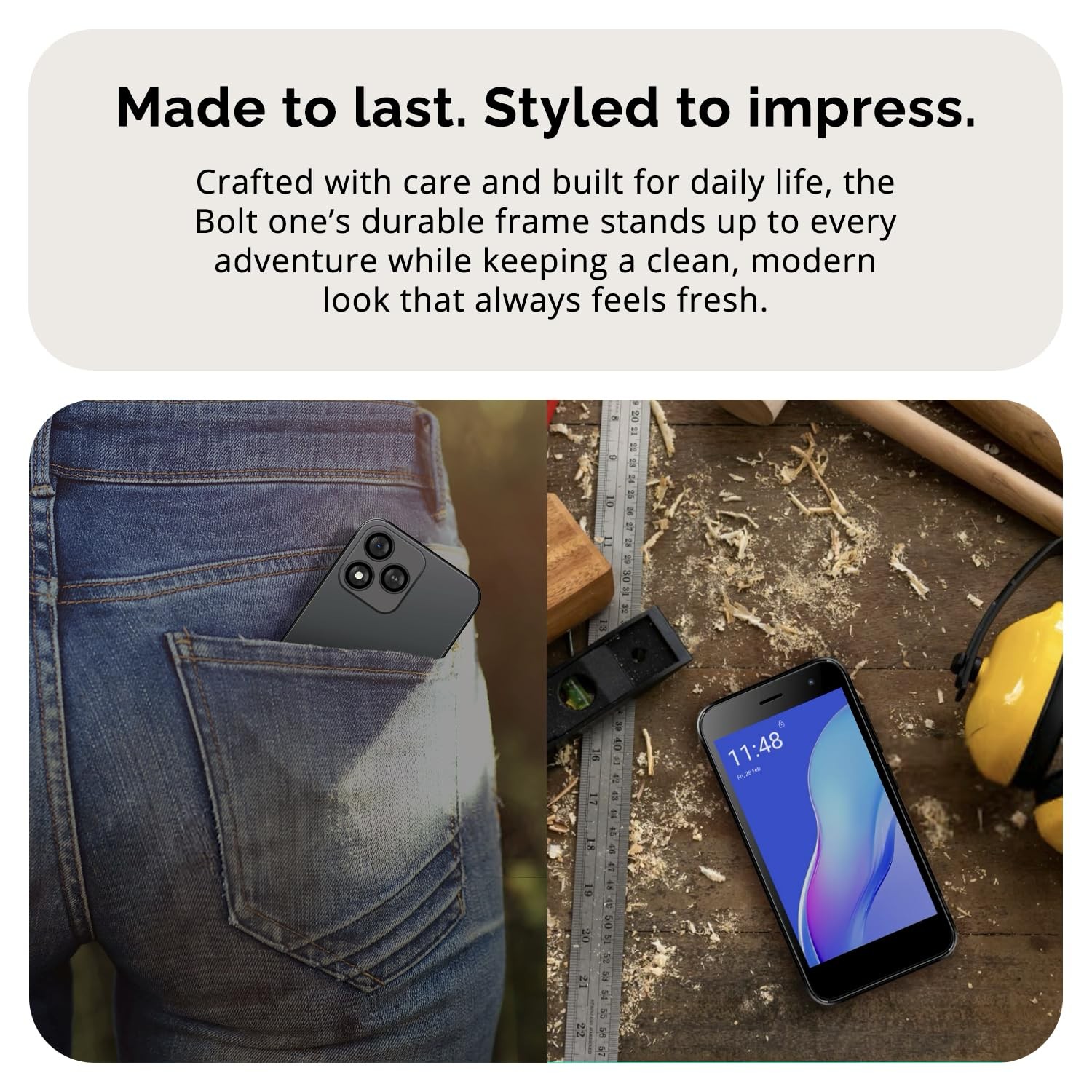 Bolt 1 | Dual SIM | Unlocked Smartphone | Android 14 Go Edition | 2 Day Batte…