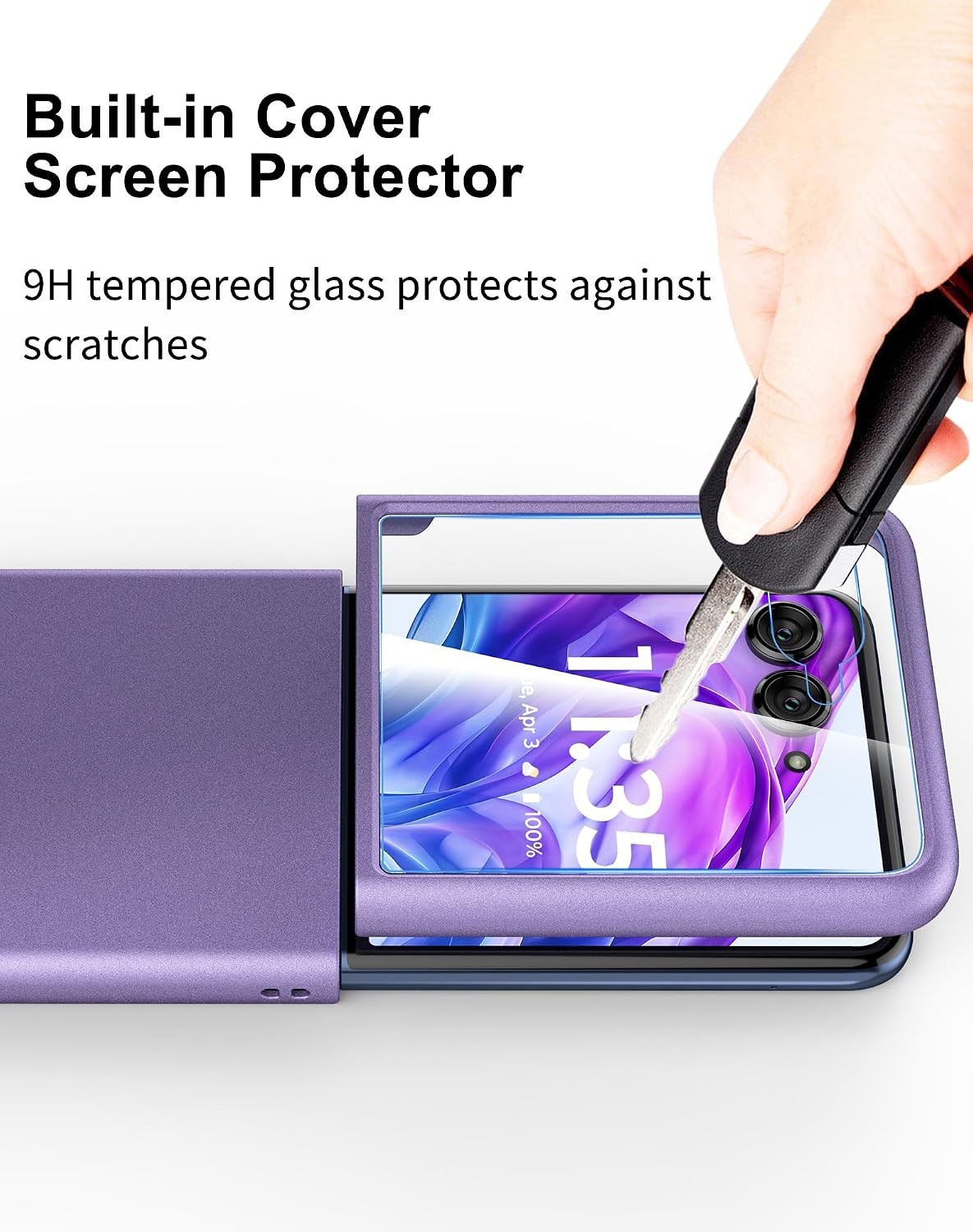 Motorola Razr Plus 2024/2025 Case – Thin Hard Matte Polycarbonate Cover – Purple