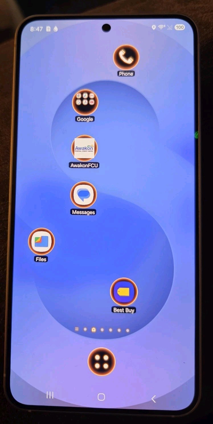 Used Samsung Galaxy S25 Grey Unlocked & Functions .. Verizon w/ Charged Batt.
