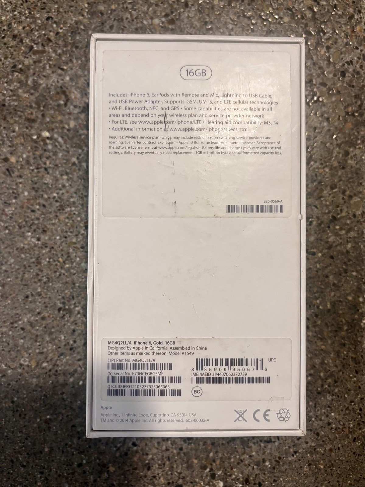 Apple iPhone 6 Gold (Unlocked) 16GB Smartphone – Works – In Original Box