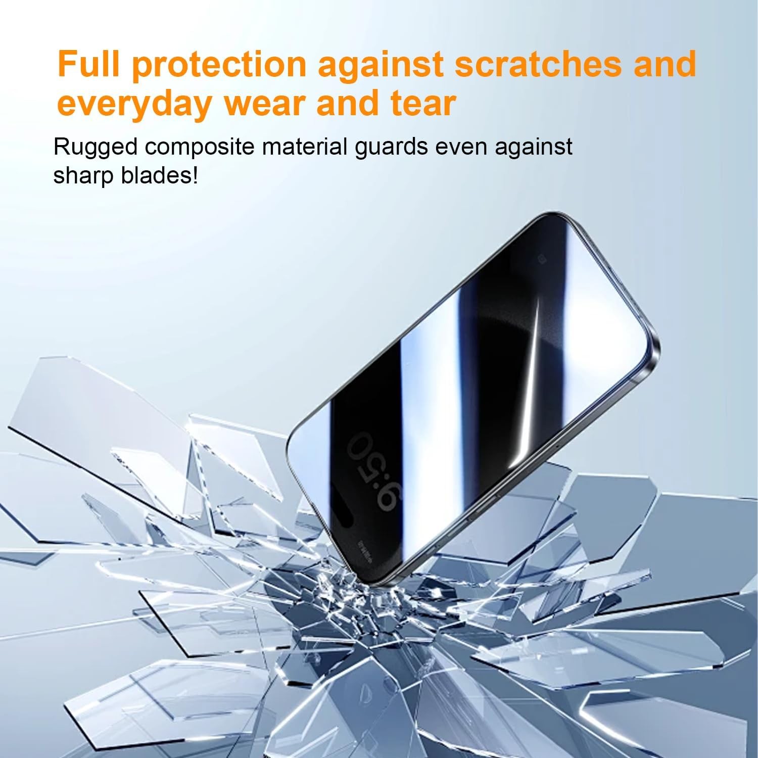 2PCS Privacy Screen Protector for iPhone 16 Pro 6.3 Inch Scratch Resistant Bubbl