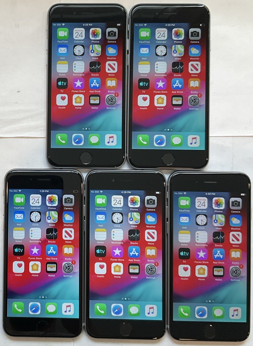LOT OF 5 TESTED USED GSM UNLOCKED APPLE iPhone 6, 16GB A1549 MG5W2LL/A PHONES
