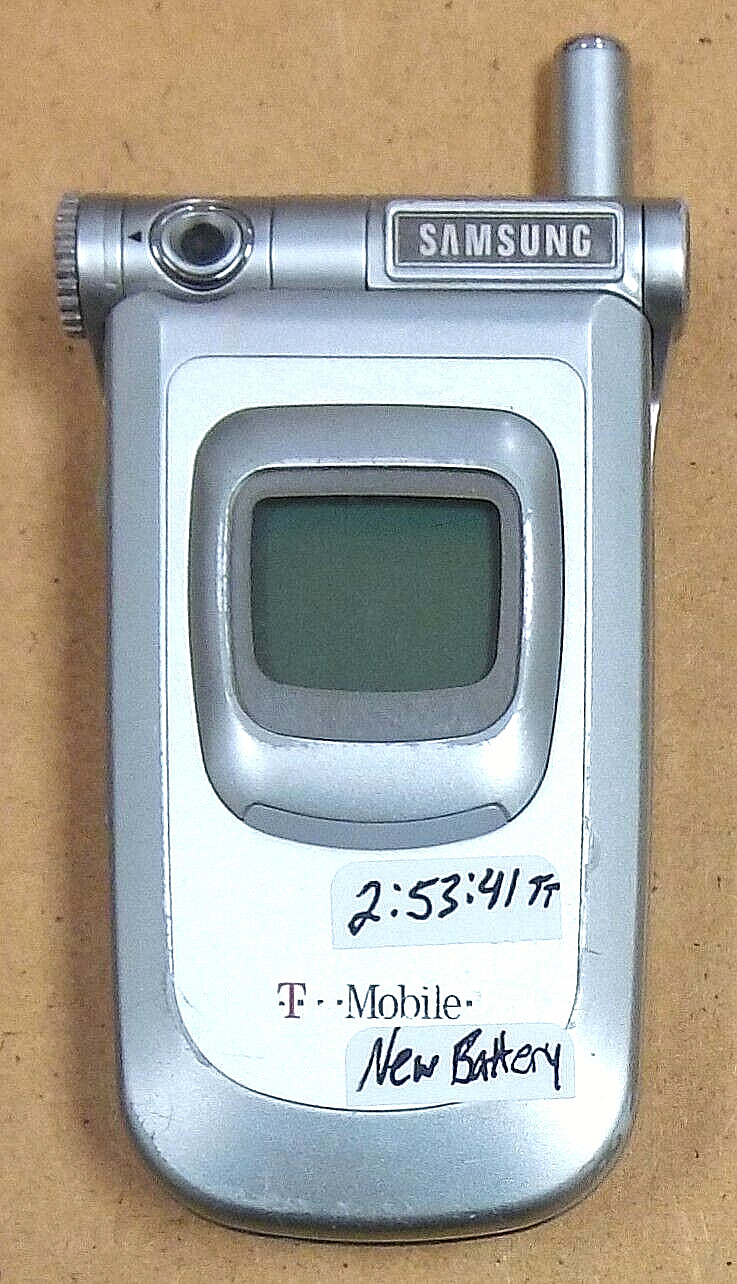 Samsung SGH-V205 – Silver ( T-Mobile ) Super Rare Phone – 02:53:41 Talk Time