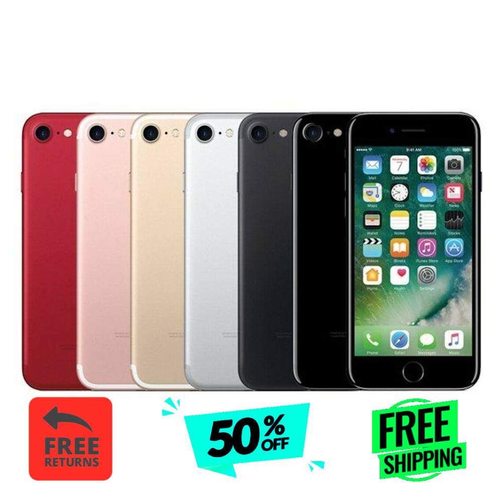 Apple iPhone 7 iOS 4G -32GB 128GB- Gold/Jet Black Unlocked Verizon At&t T-Mobil