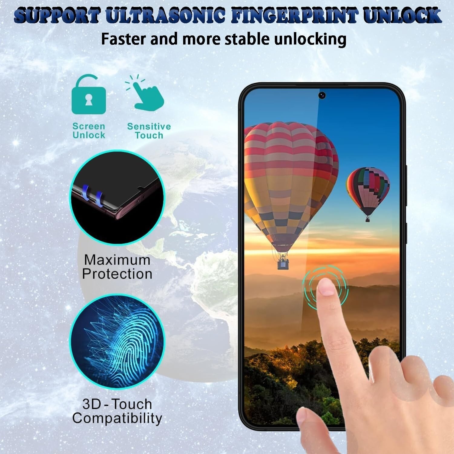 Samsung Galaxy S23 Ultra 6.8 Inch Screen Protector Flexible TPU Film 3+3 Pack Le