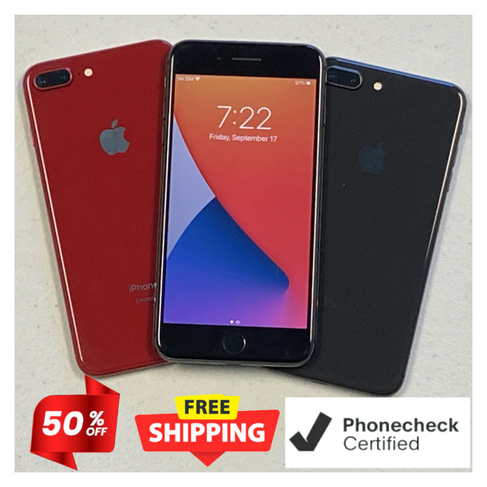 Apple iPhone 8 Plus -Excellent Condition- 64GB Unlocked Verizon (Red/Gold/Gray)