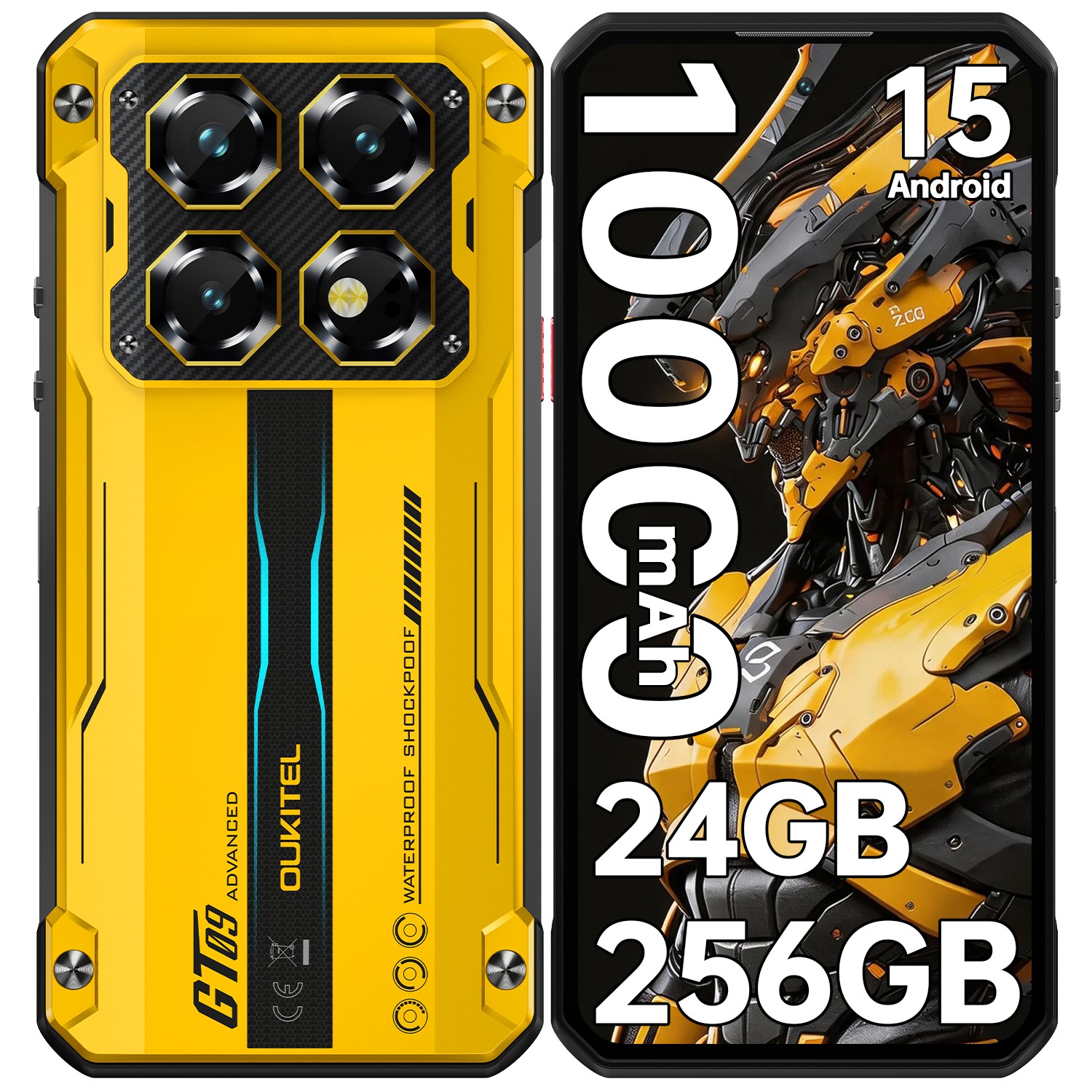 OUKITEL WP60 5G T-Mobile Rugged Phone 7.2 in 24GB+256GB 10000mAh Android 15 NFC