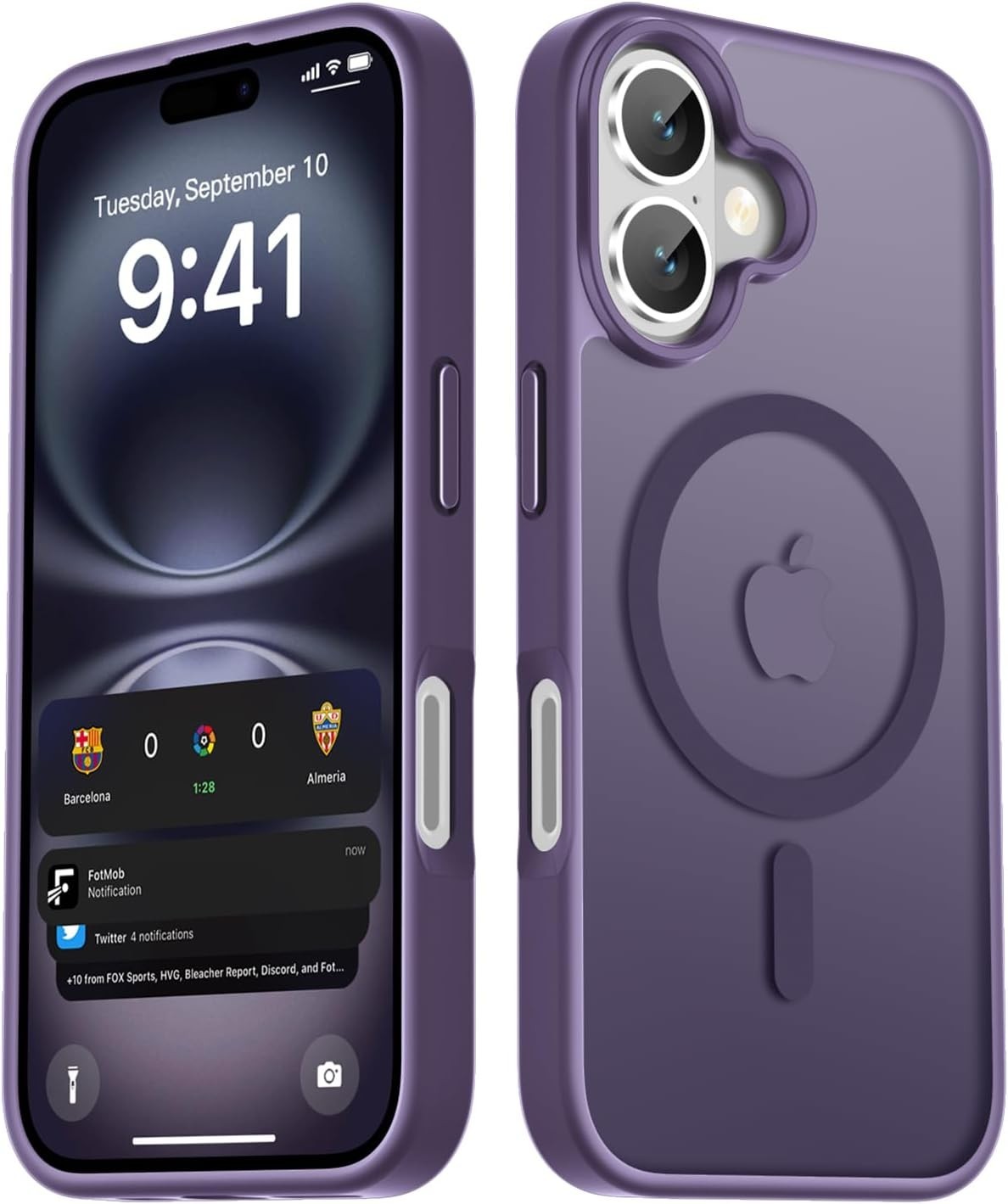 iPhone 16 Plus Case, Magnetic Phone Cover, Military Grade Protection, Black