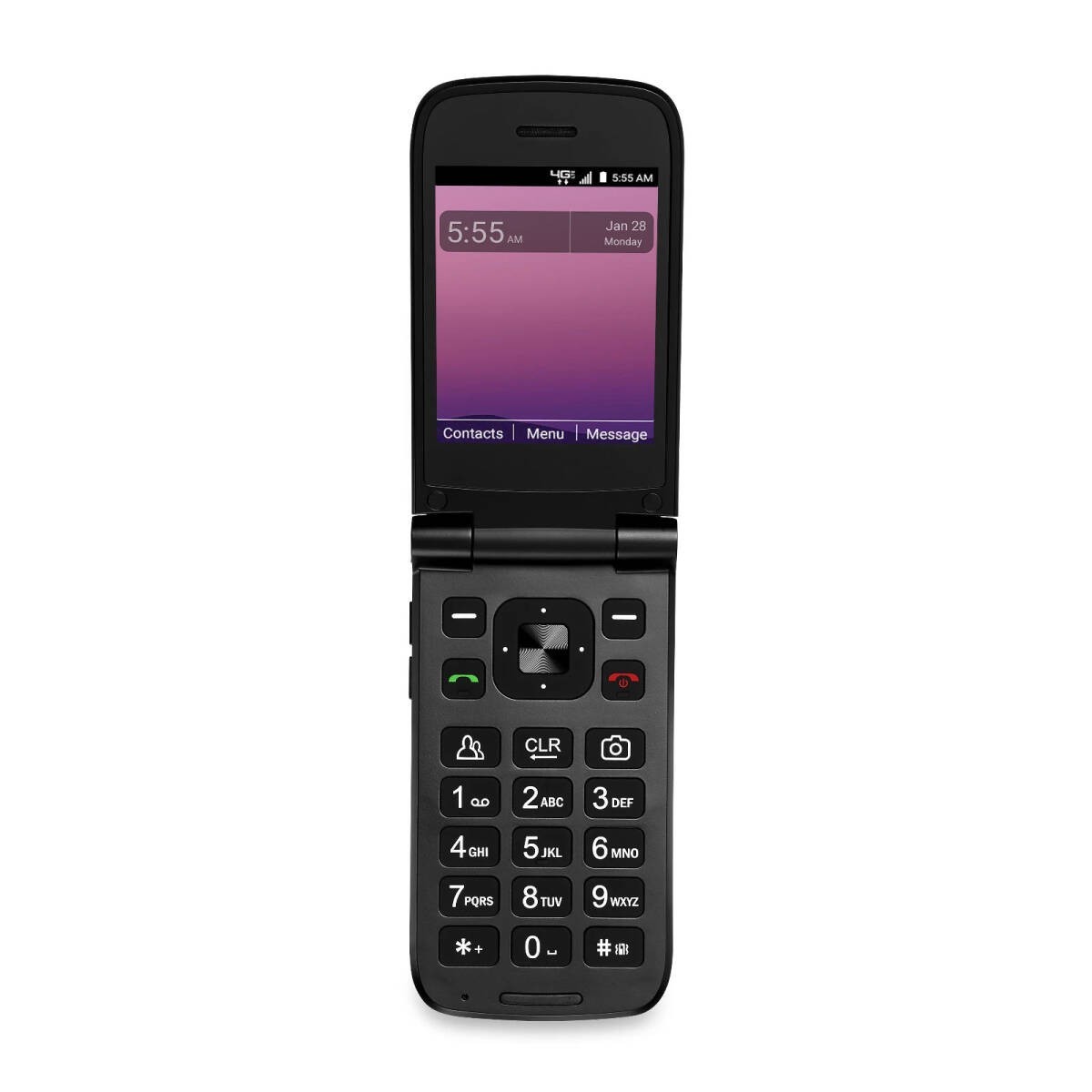 Tracfone Verizon ORBIC Journey V RC2200L 4G LTE Flip Phone Black – 0838