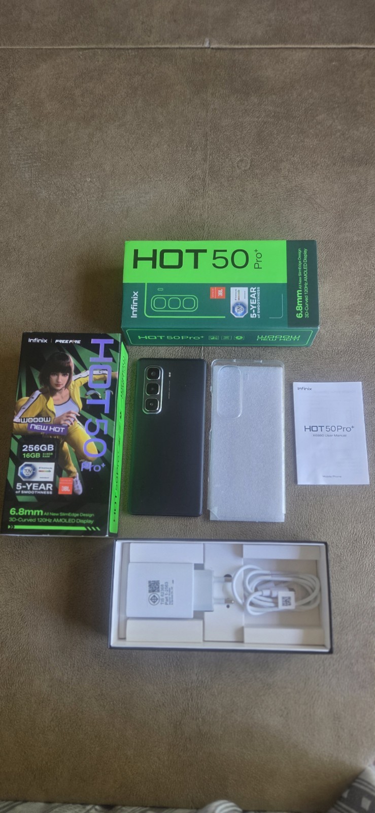 Infinix Hot 50 Pro+ Dual (SIM+SIM) 256G 6.78″ Edge Screen, 6.8mm Slim Lite Body!