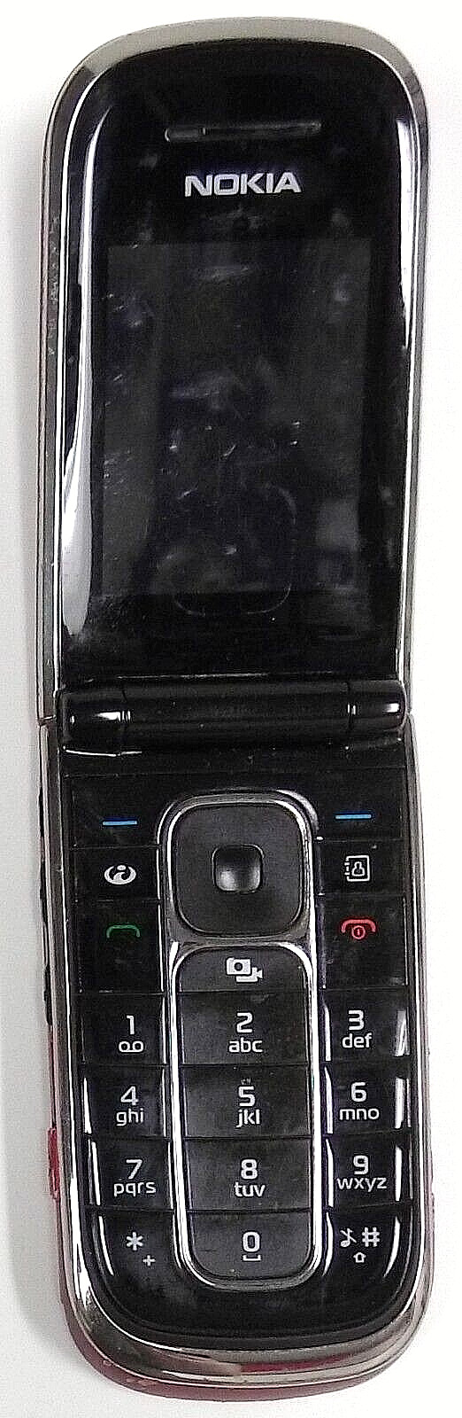 Nokia 6350 – Red and Black ( Bell Mobility ) Rare Cellular Flip Phone – No Back