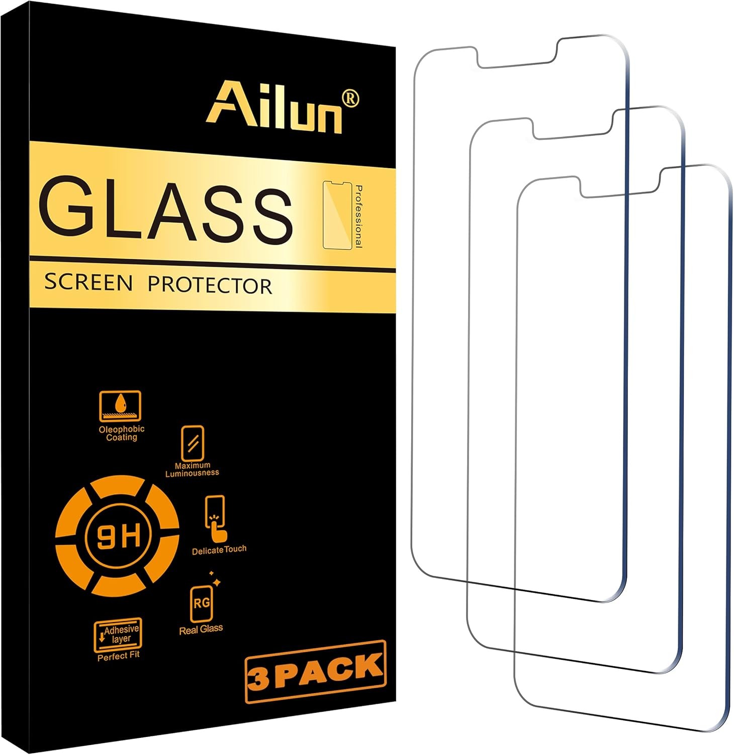Screen Protector Set of 3 for iPhone 16e, 14, 13 & 13 Pro
