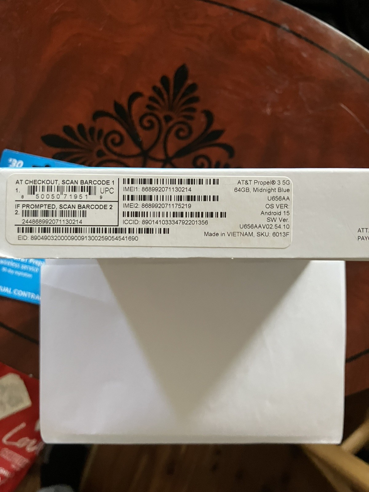 AT &T PROPEL 3 5G PREPAID BLACK 13 MP DUAL CAMERA UNOPENED BOX
