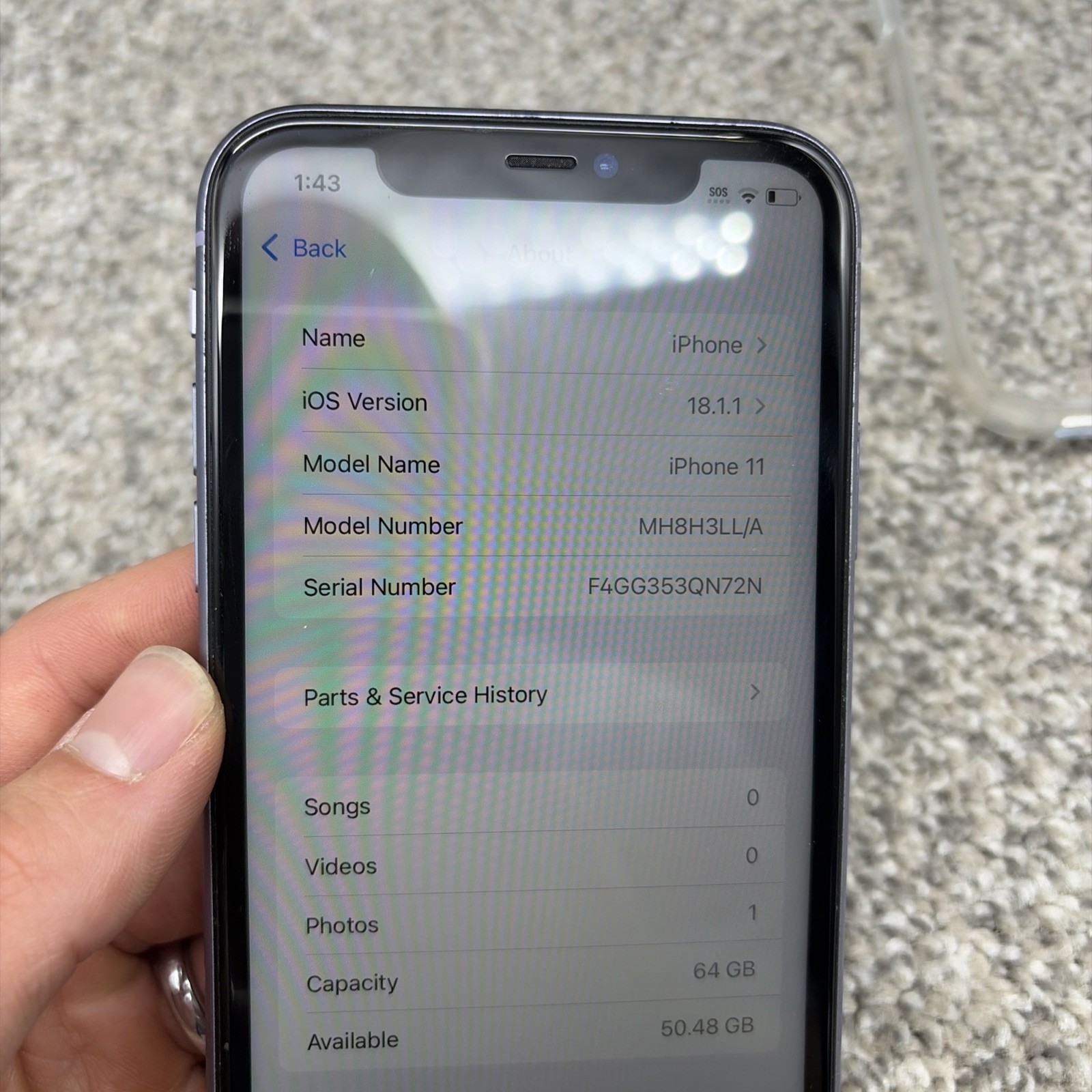 Apple iPhone 11 64 GB – Good Condition – Purple (Unlocked) 70% Battery Capacity