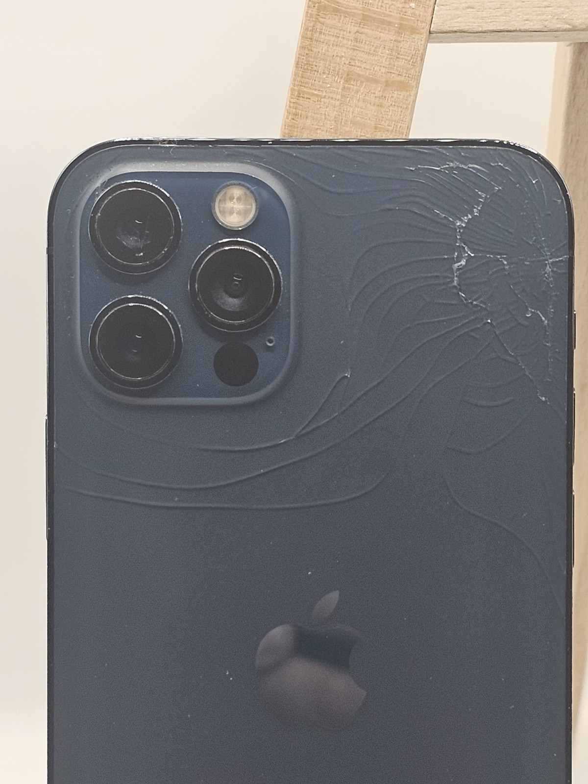 Apple iPhone 12 Pro – 128 GB – Blue (Unlocked), Cracked Back Screen, For Parts