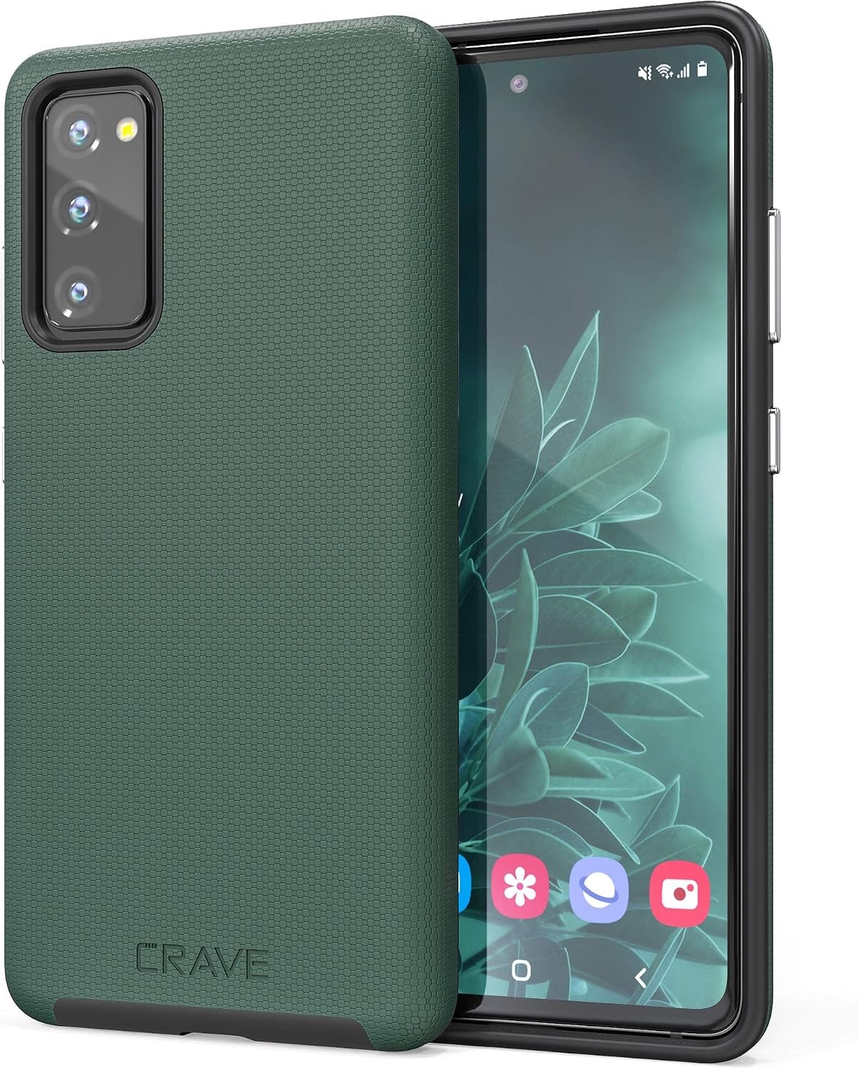Samsung Galaxy S20 FE Case, Shockproof Protection Dual Layer Case – Forest Green